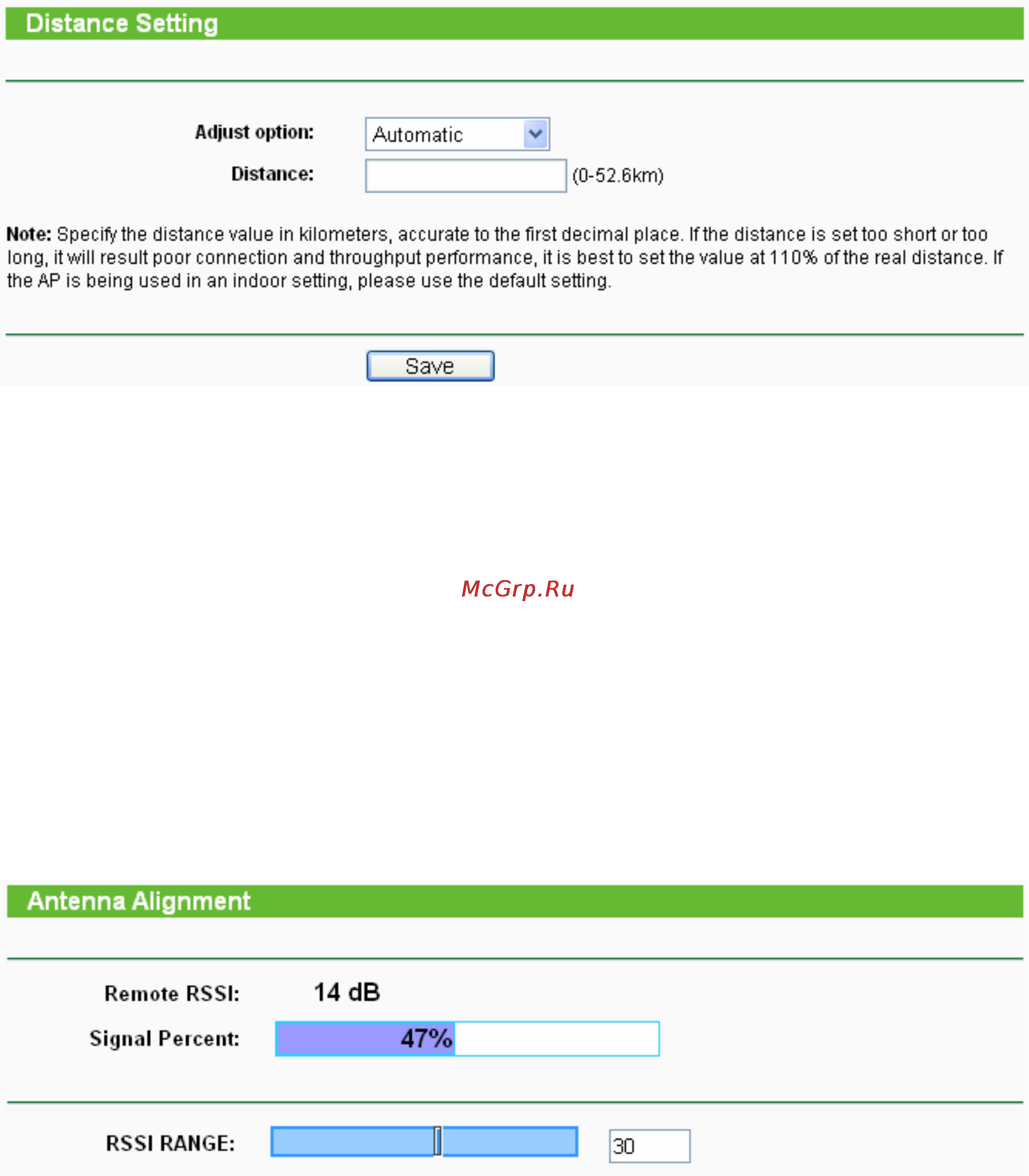 Tp-Link TL-WA5210G [90/114] Distance setting