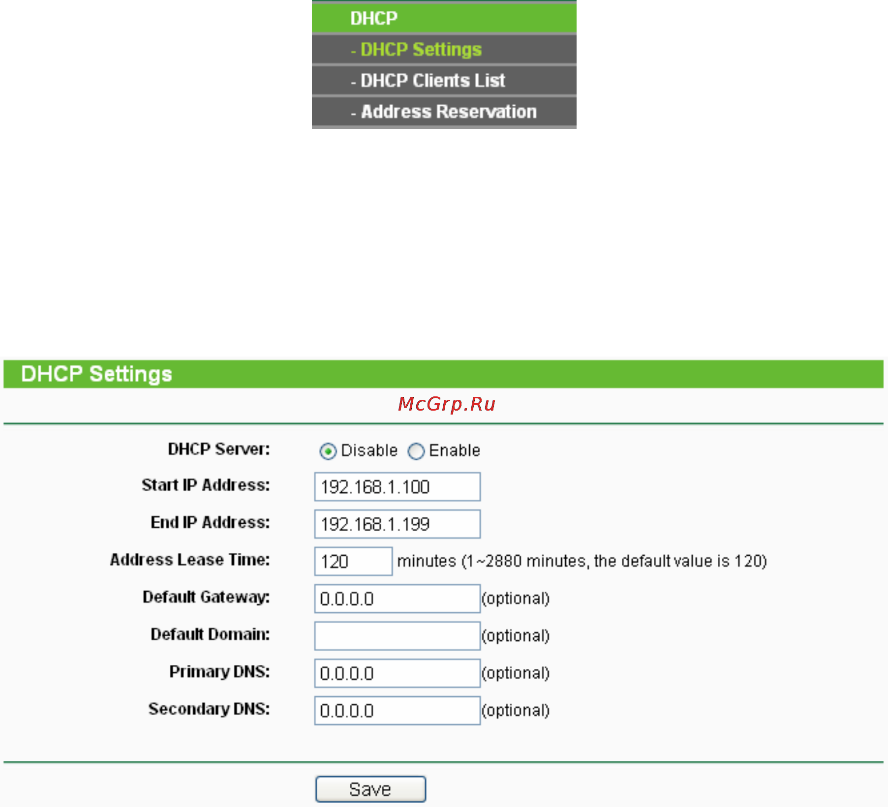 Tp-Link TL-WA5210G [92/114] Dhcp settings