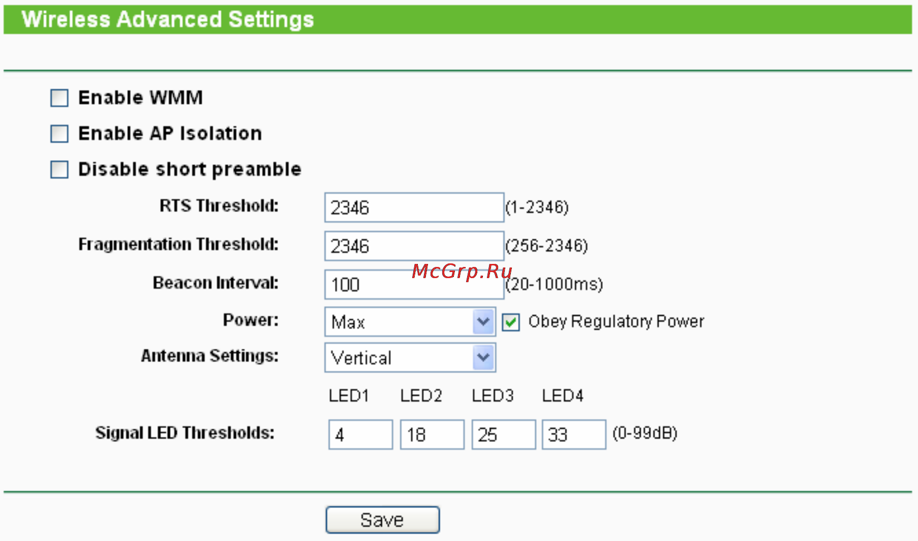 Tp-Link TL-WA5210G [95/114] Wireless settings