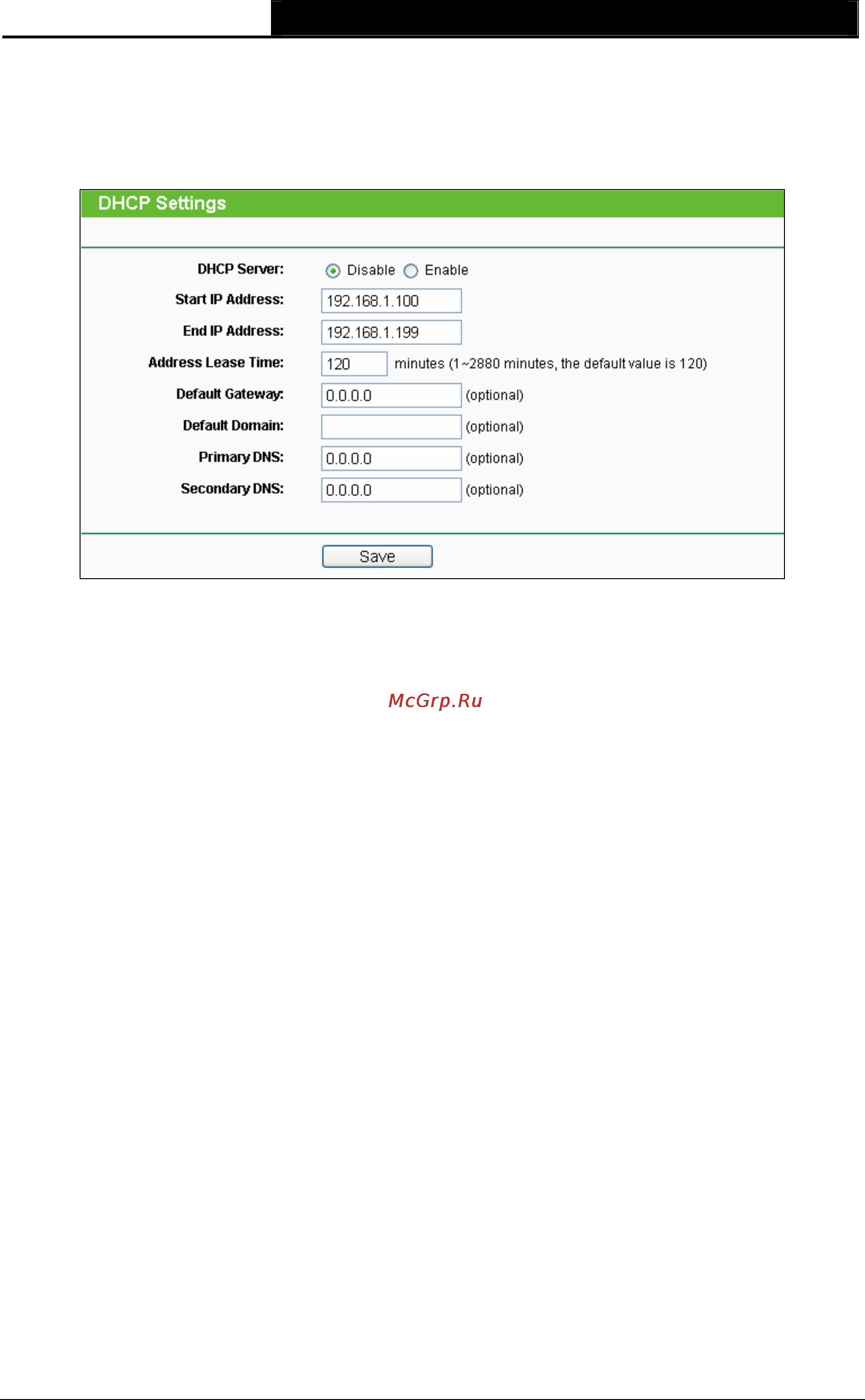Tp-Link TL-WA7510N [121/171] Dhcp settings