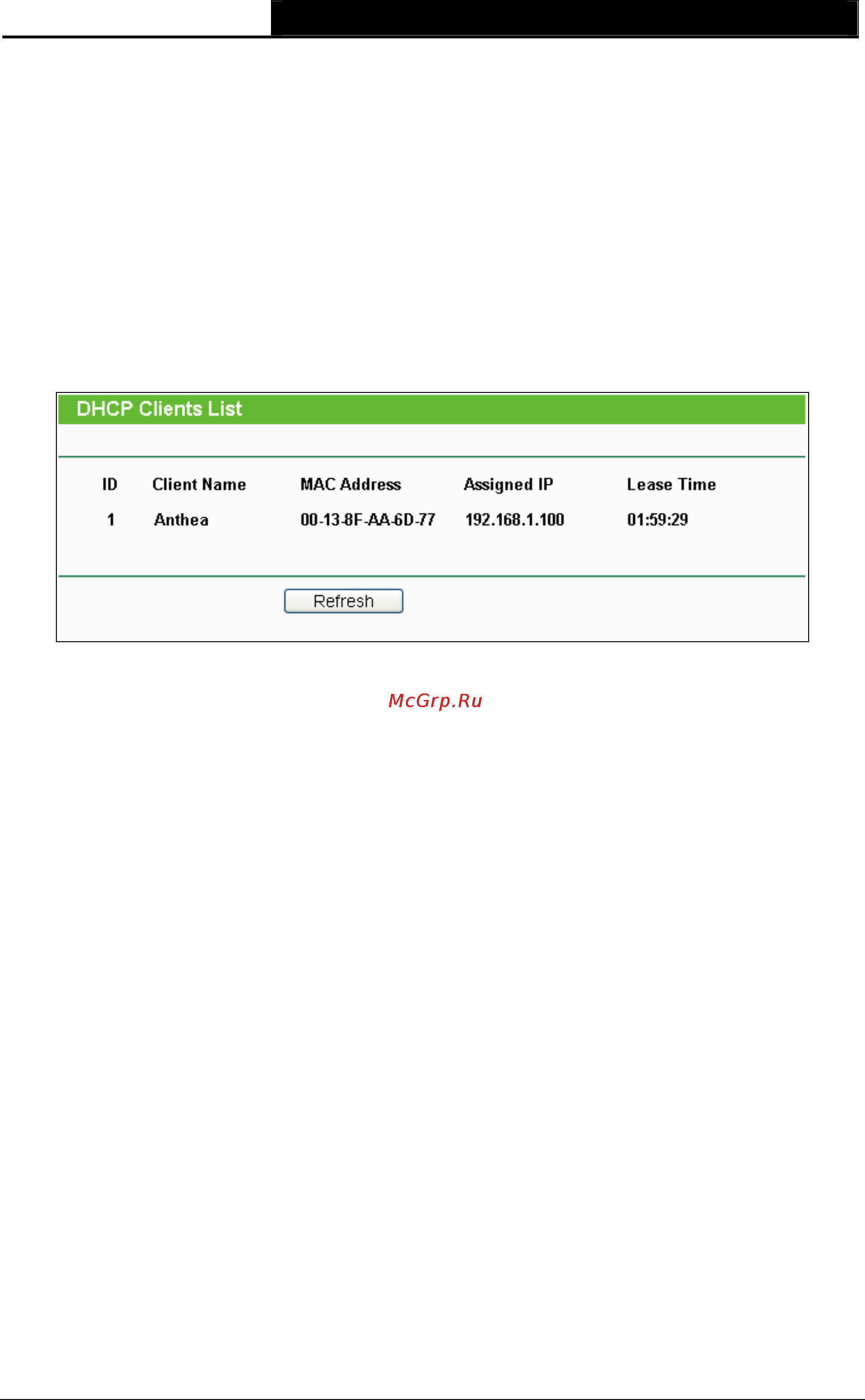 Tp-Link TL-WA7510N [122/171] Dhcp clients list