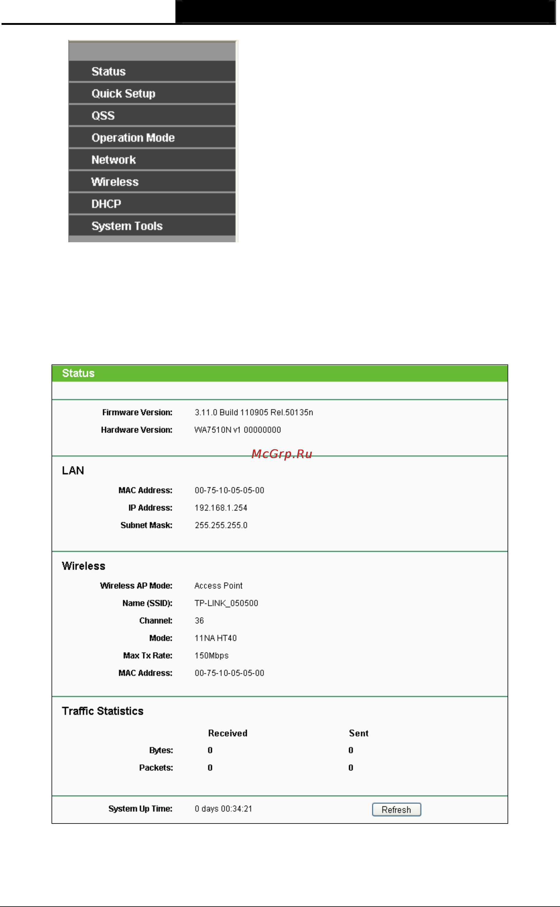 Tp-Link TL-WA7510N [42/171] Status