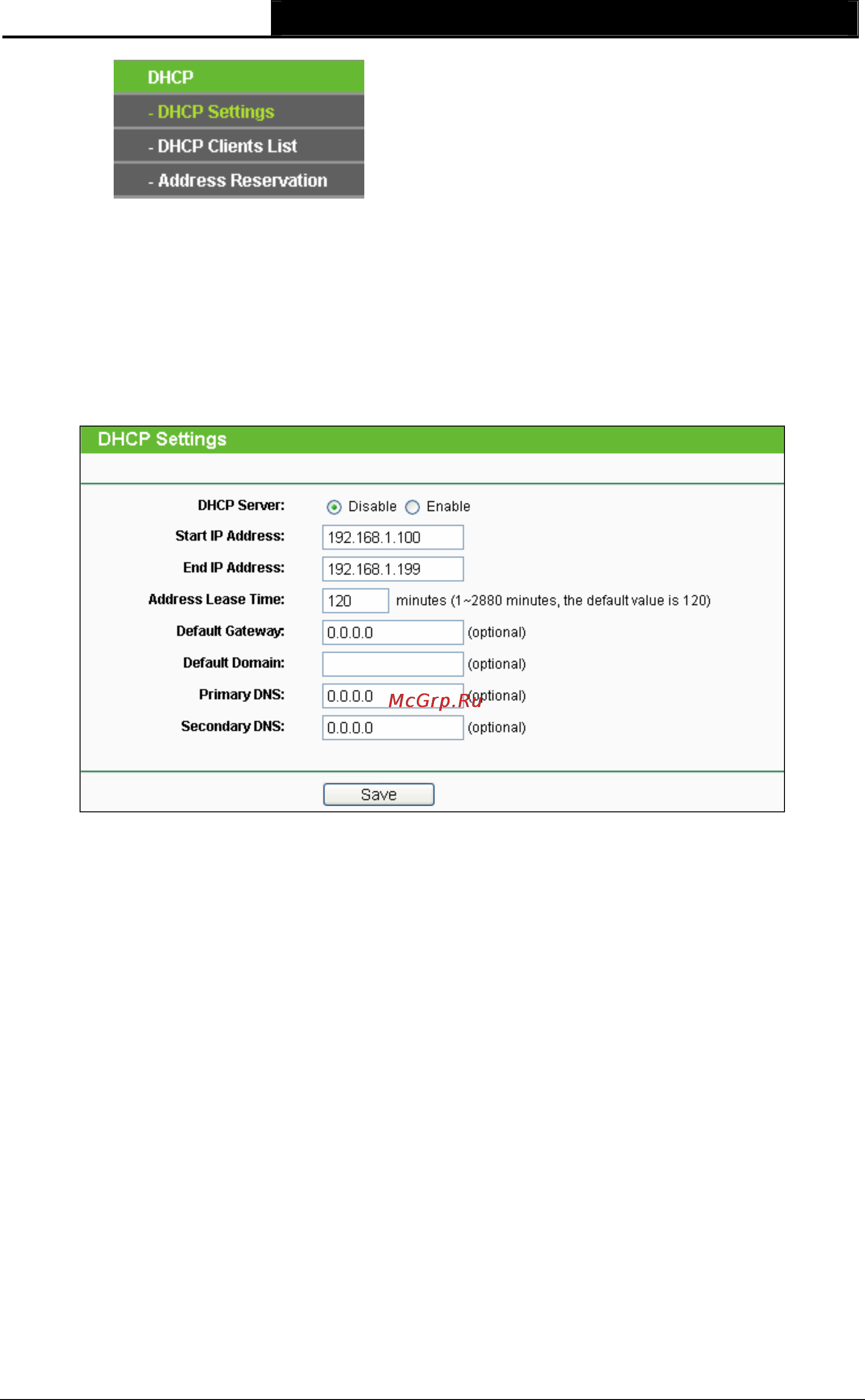 Tp-Link TL-WA7510N [70/171] Dhcp settings