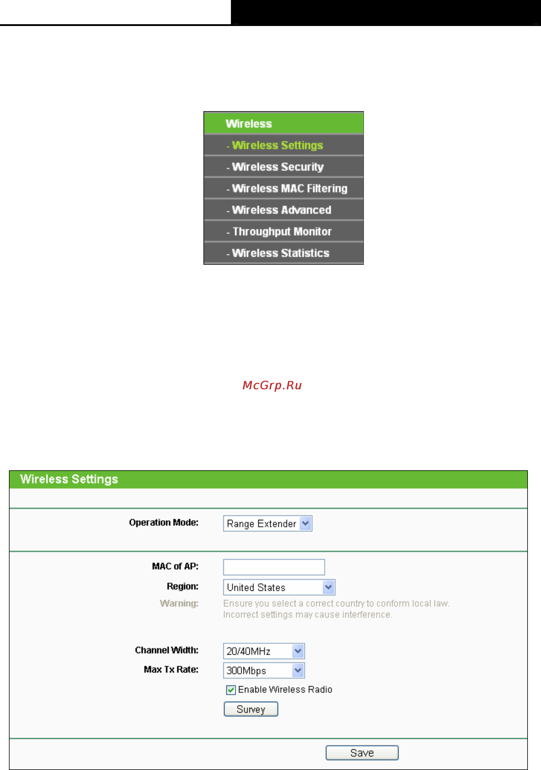 Tp-Link TL-WA830RE [32/64] Wireless settings