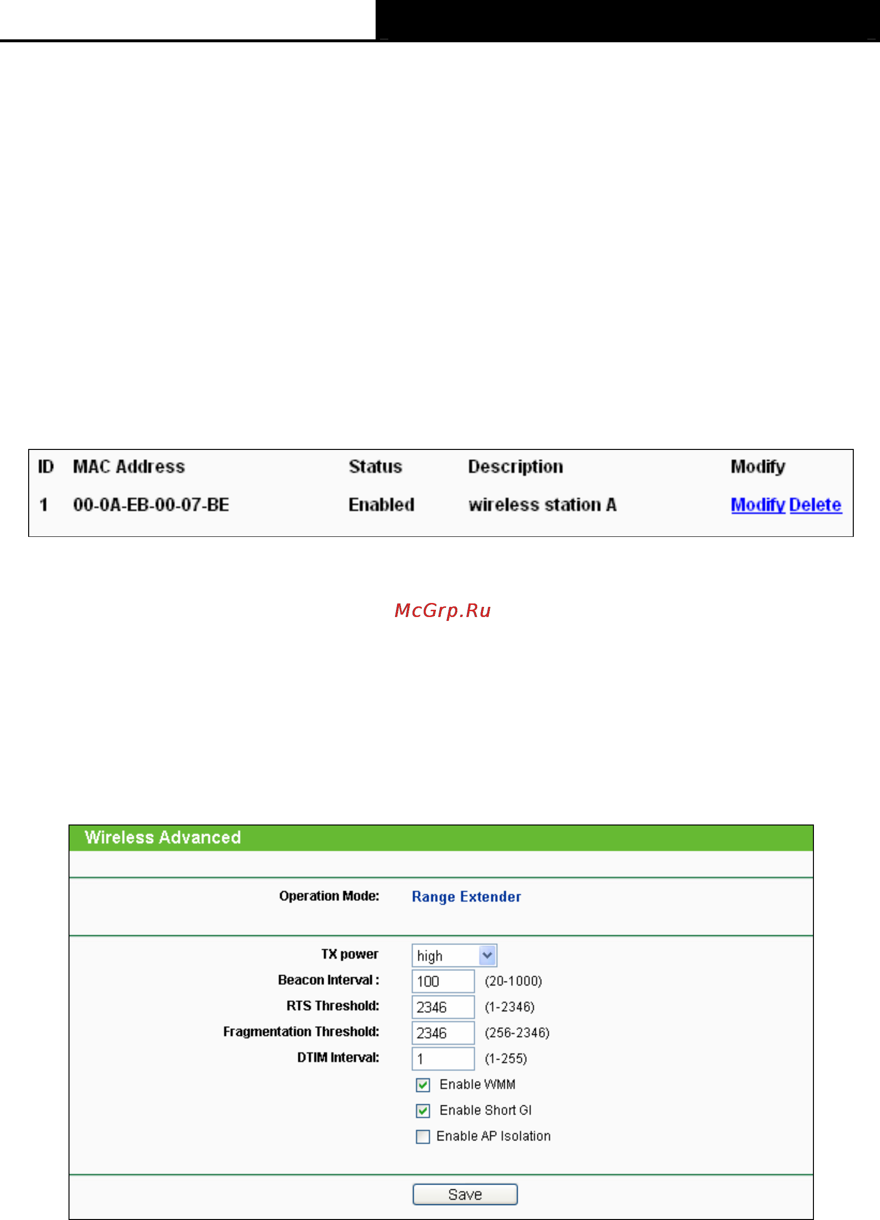 Tp-Link TL-WA830RE [42/64] Wireless advanced