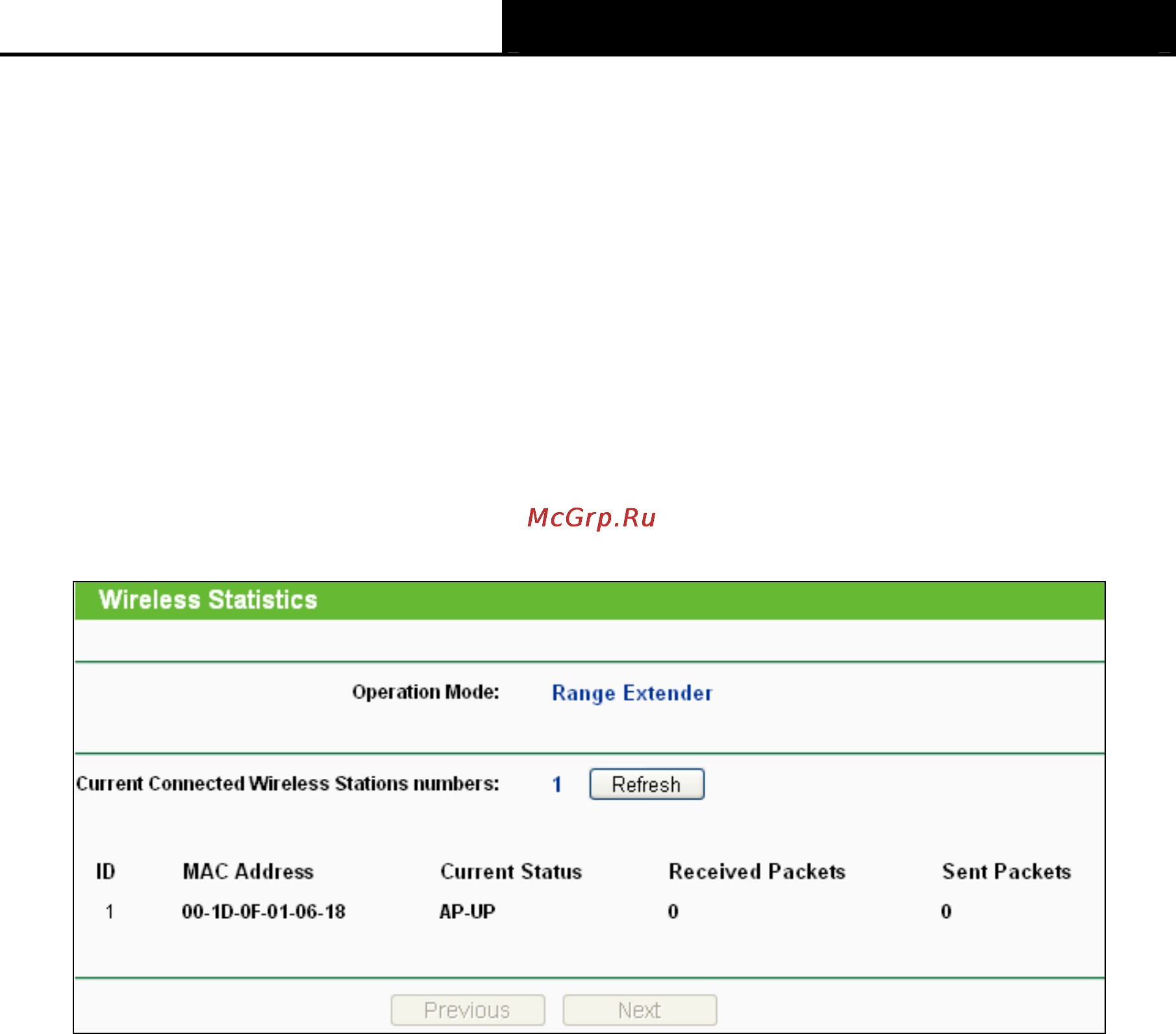 Tp-Link TL-WA830RE [44/64] Wireless statistics