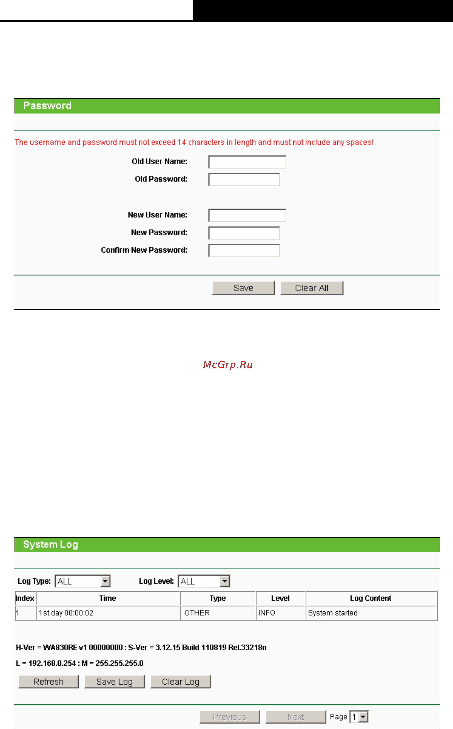 Tp-Link TL-WA830RE [55/64] Password