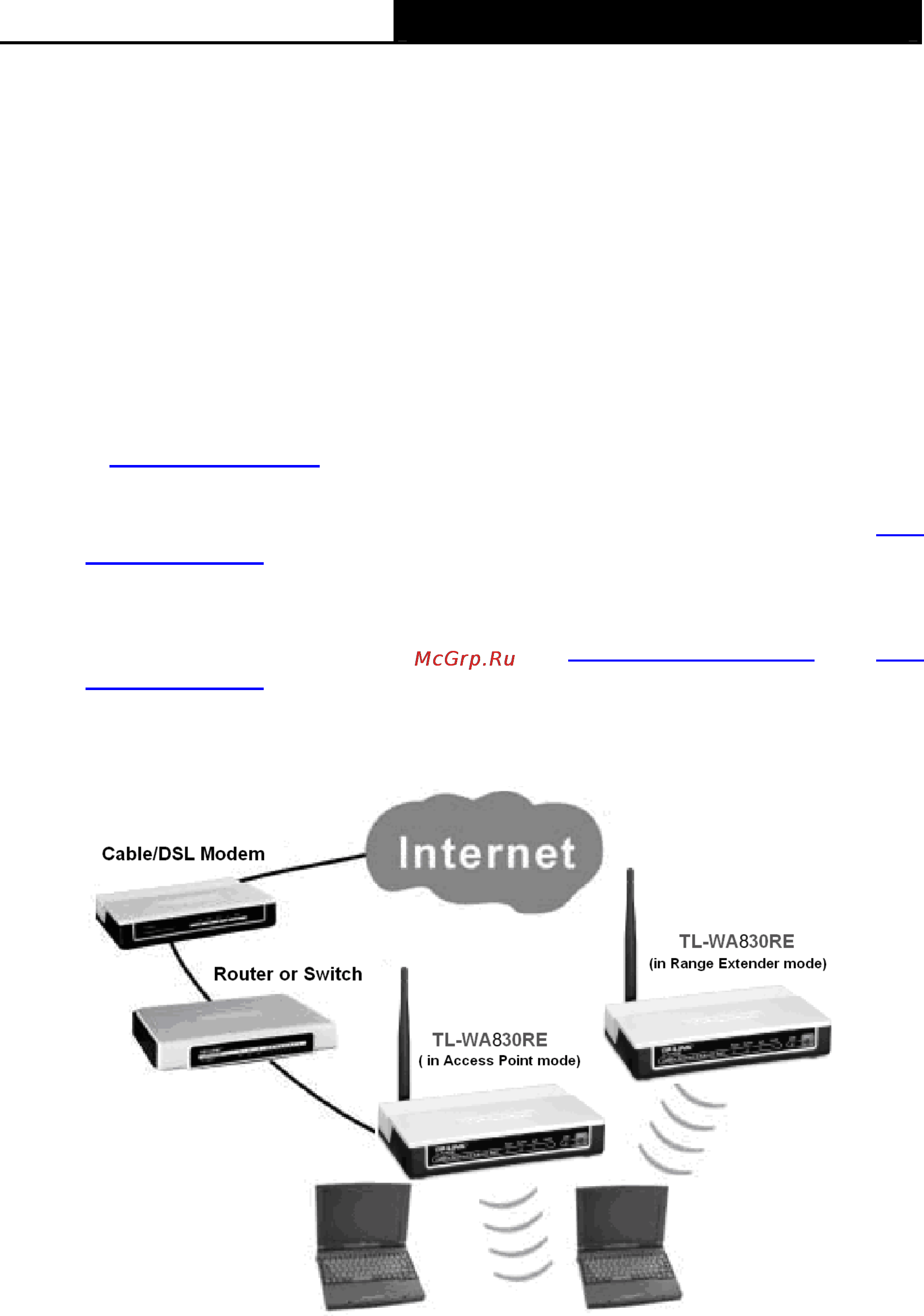 Tp-Link TL-WA830RE [57/64] Appendix a application example