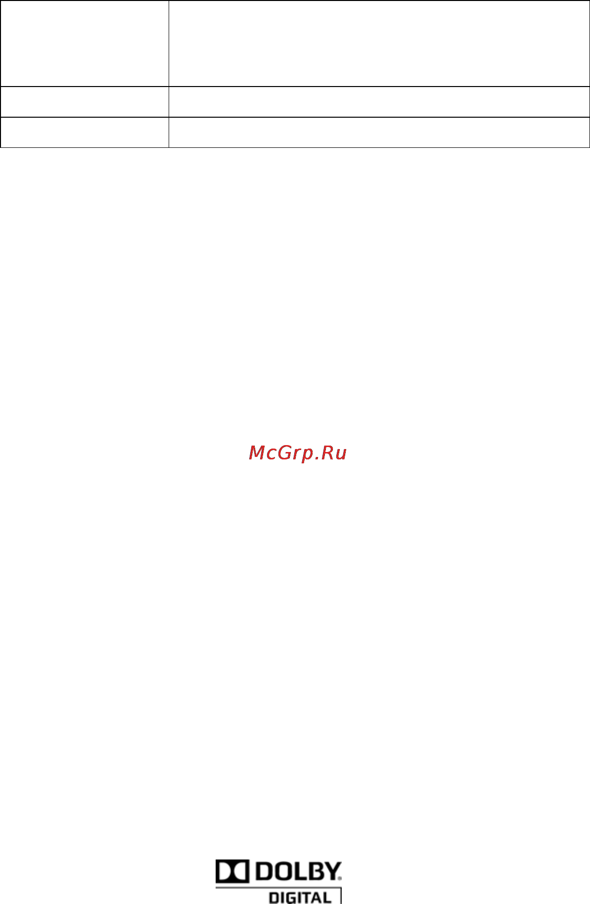 Gmini HDP890 [41/43] Statement manufactured under license from dolby laboratories dolby and the double d symbol are trademarks of dolby laboratories