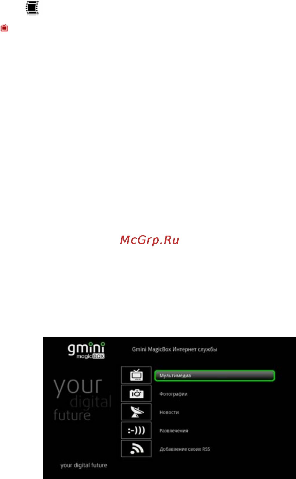 Gmini HDR1100H [38/63] Интернет службы