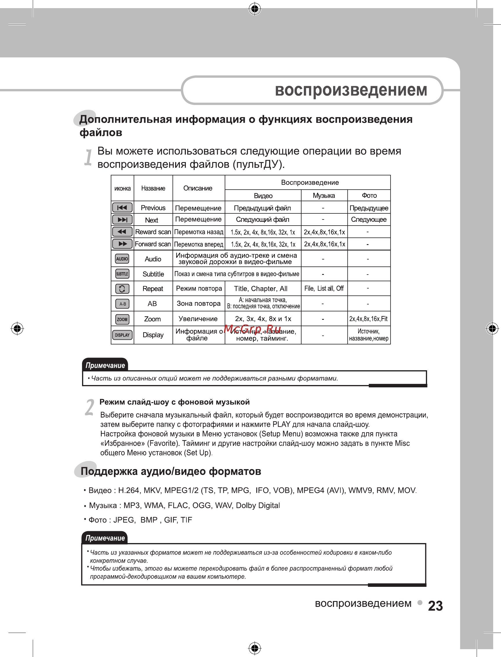Ellion Digital Inc. Ellion MR-3150E [23/49] Воспроизведением