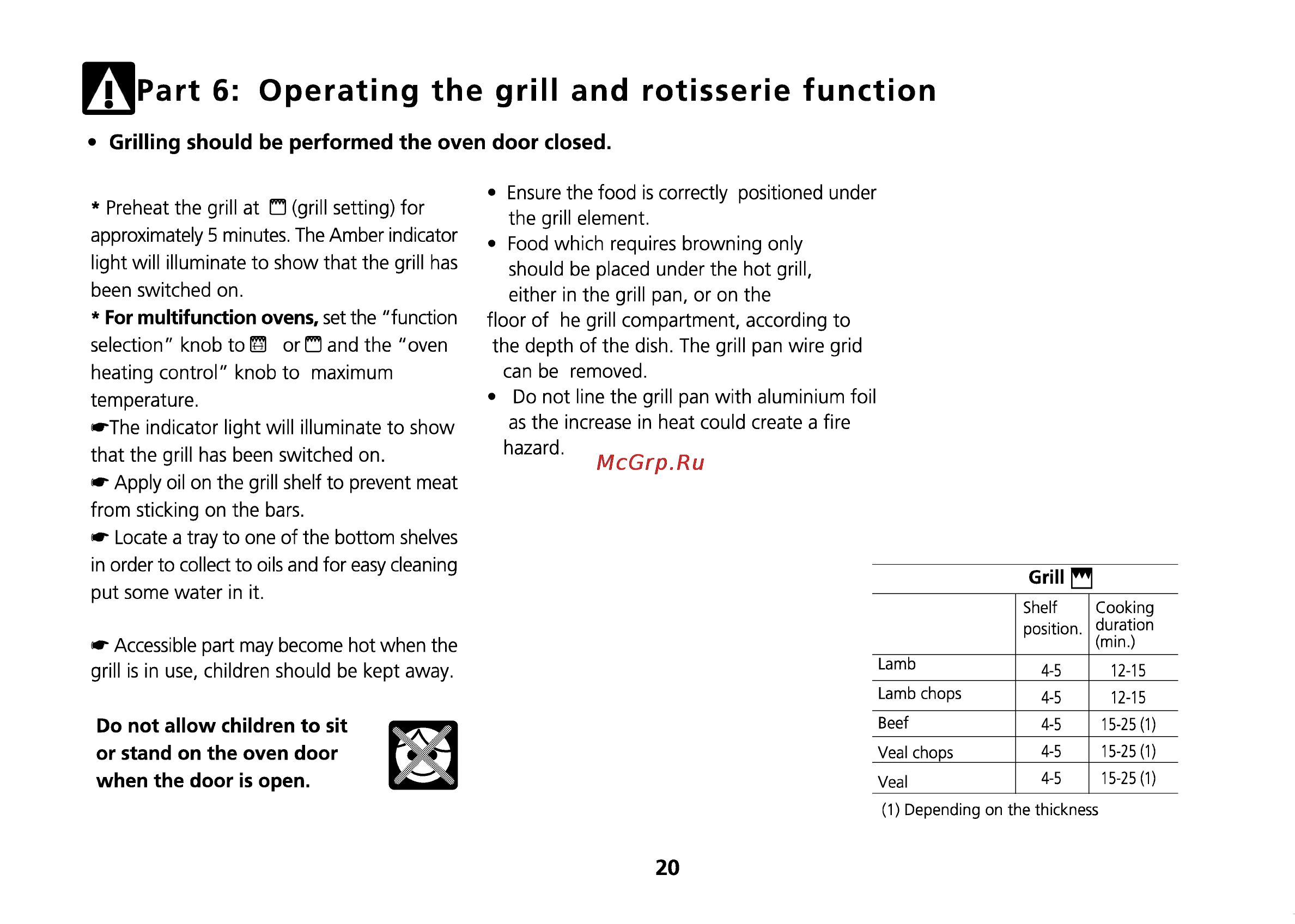 Beko CE 66200 [49/63] Part 6 operating the grill and rotisserie function