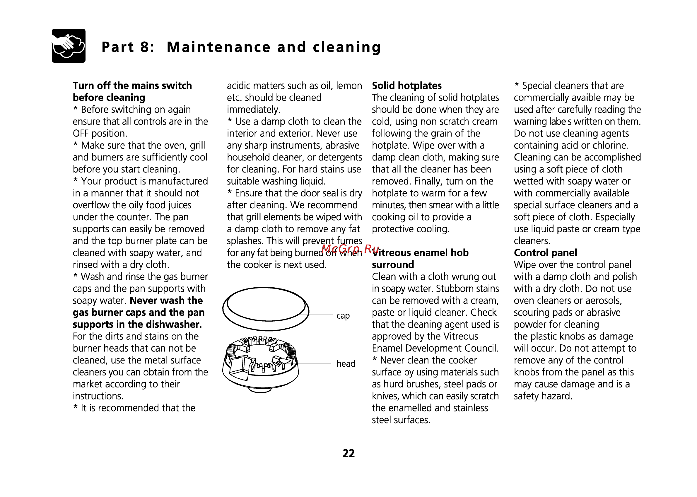 Beko CE 66200 [51/63] Part 8 maintenance and cleaning