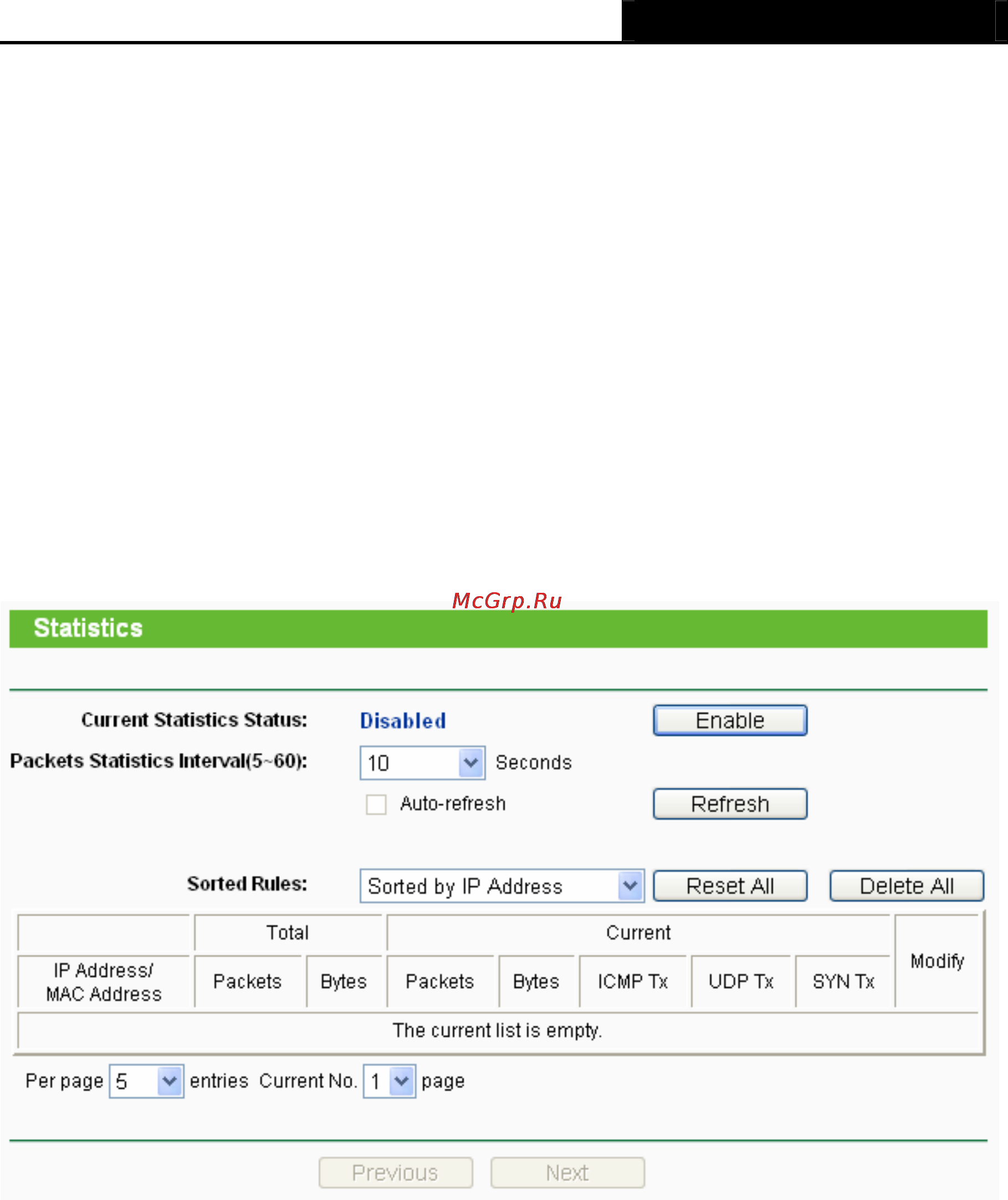 Tp-Link TL-MR3220 [108/122] Statistics