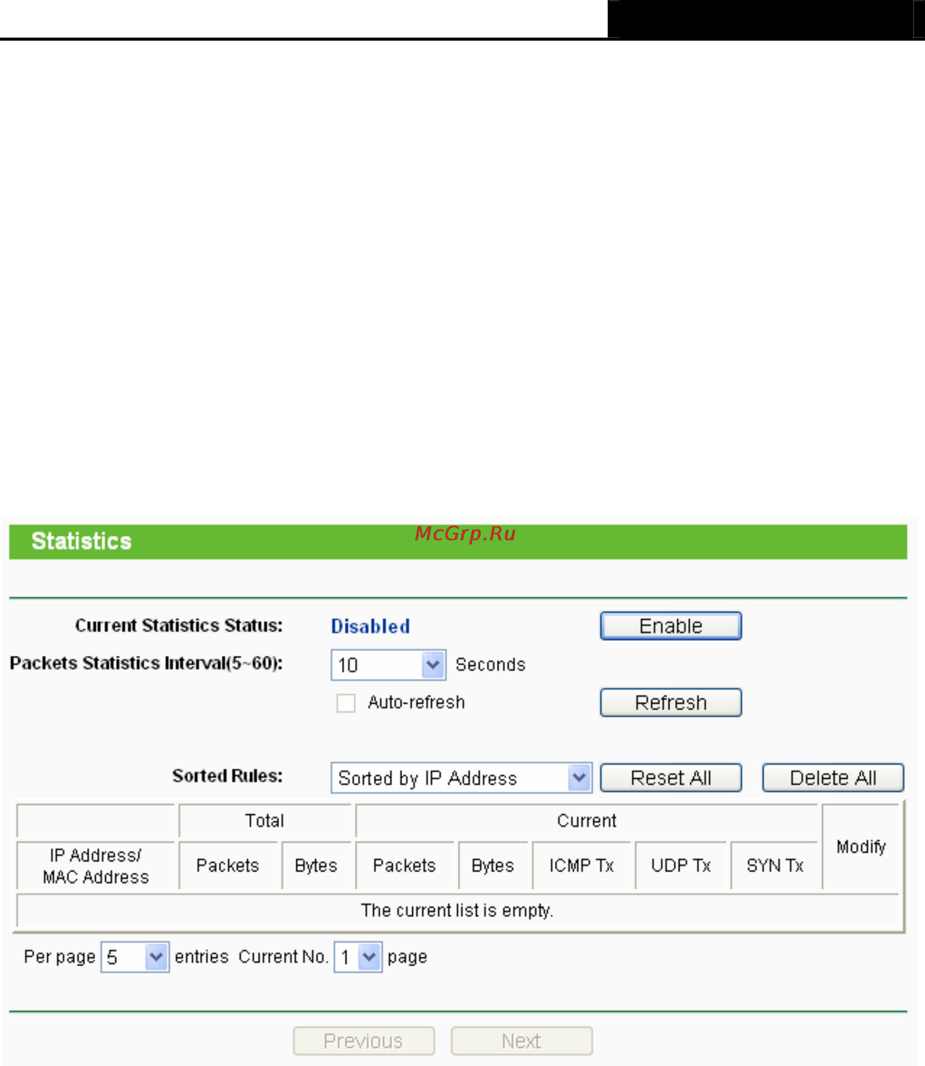 Tp-Link TL-MR3420 [107/121] Statistics