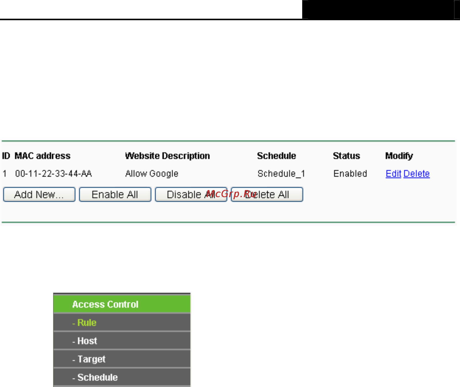 Tp-Link TL-MR3420 [81/121] Access control