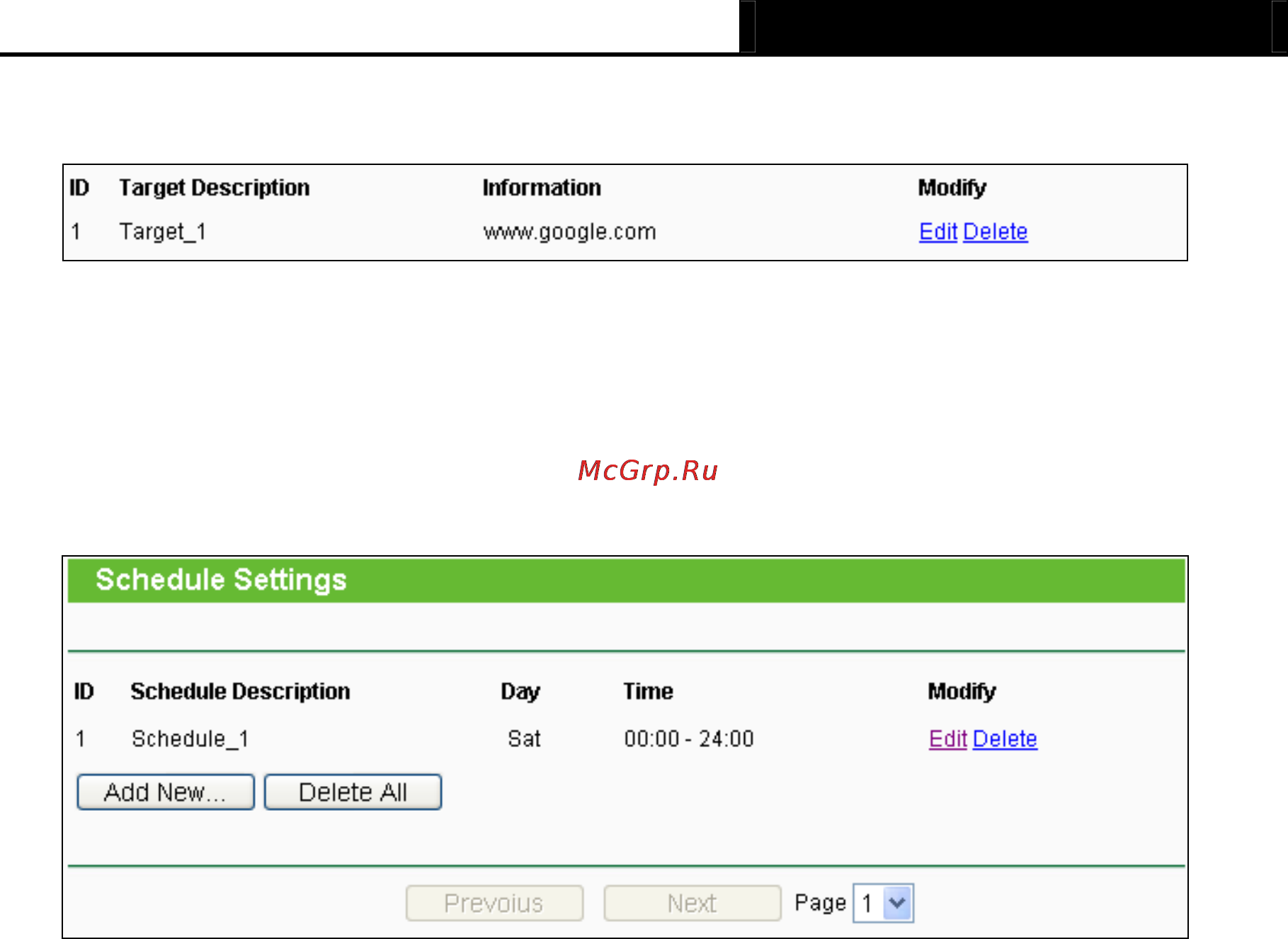 Tp-Link TL-MR3020 [177/258] Schedule