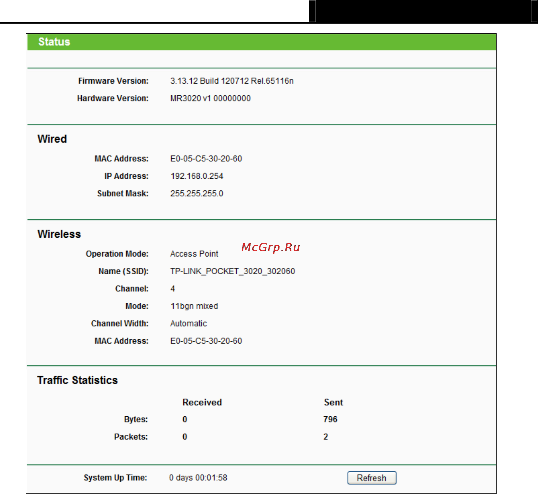 Tp-Link TL-MR3020 Инструкция по эксплуатации онлайн [200/258] 38800