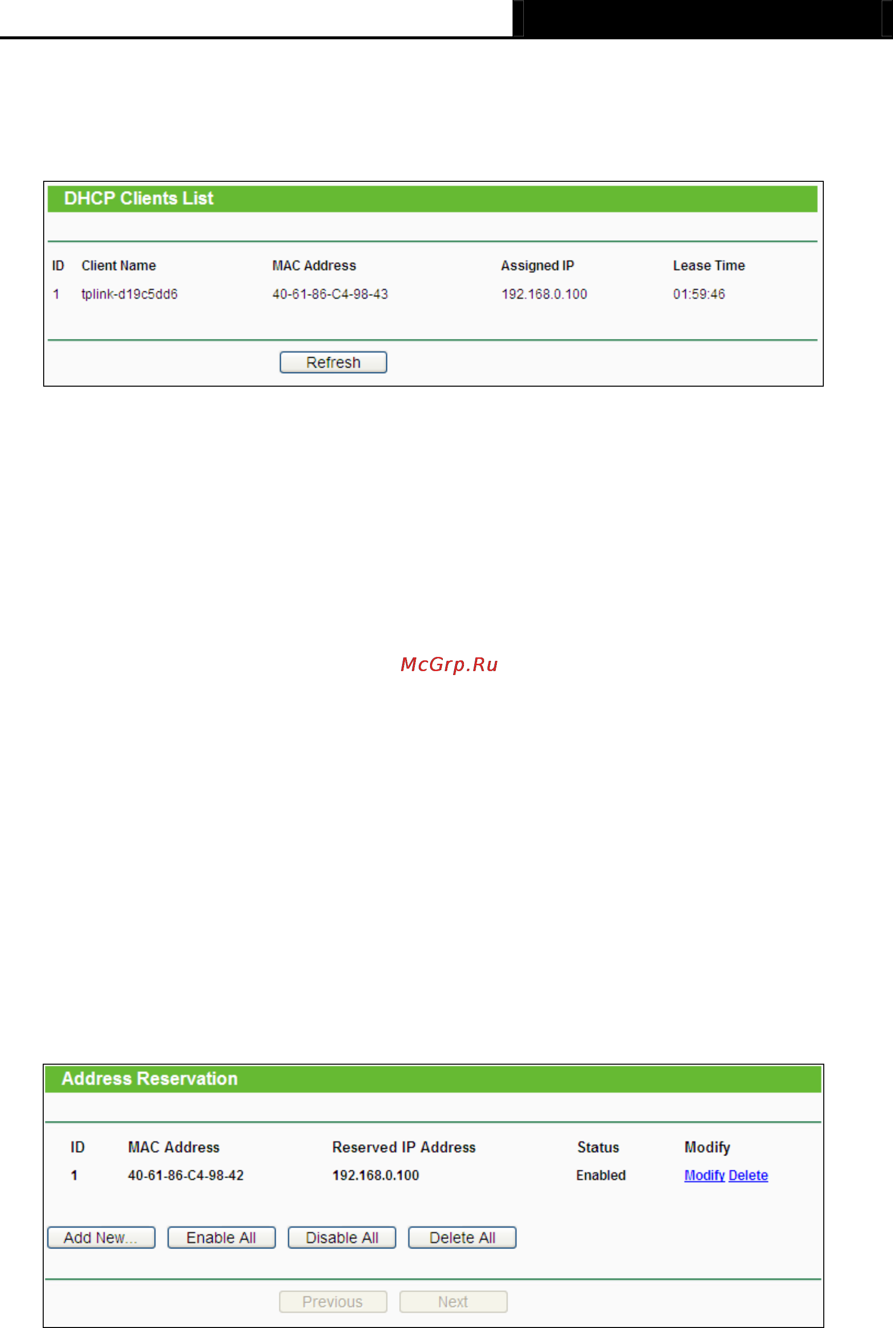 Tp-Link TL-MR3020 [75/258] Dhcp clients list