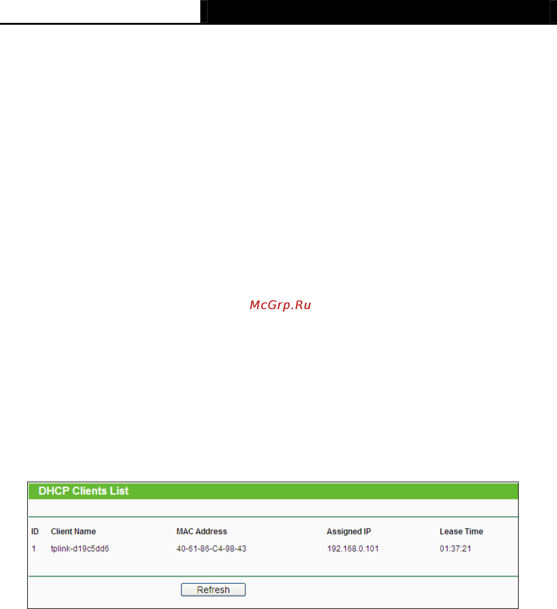 Tp-Link TL-MR3040 [141/242] Dhcp clients list