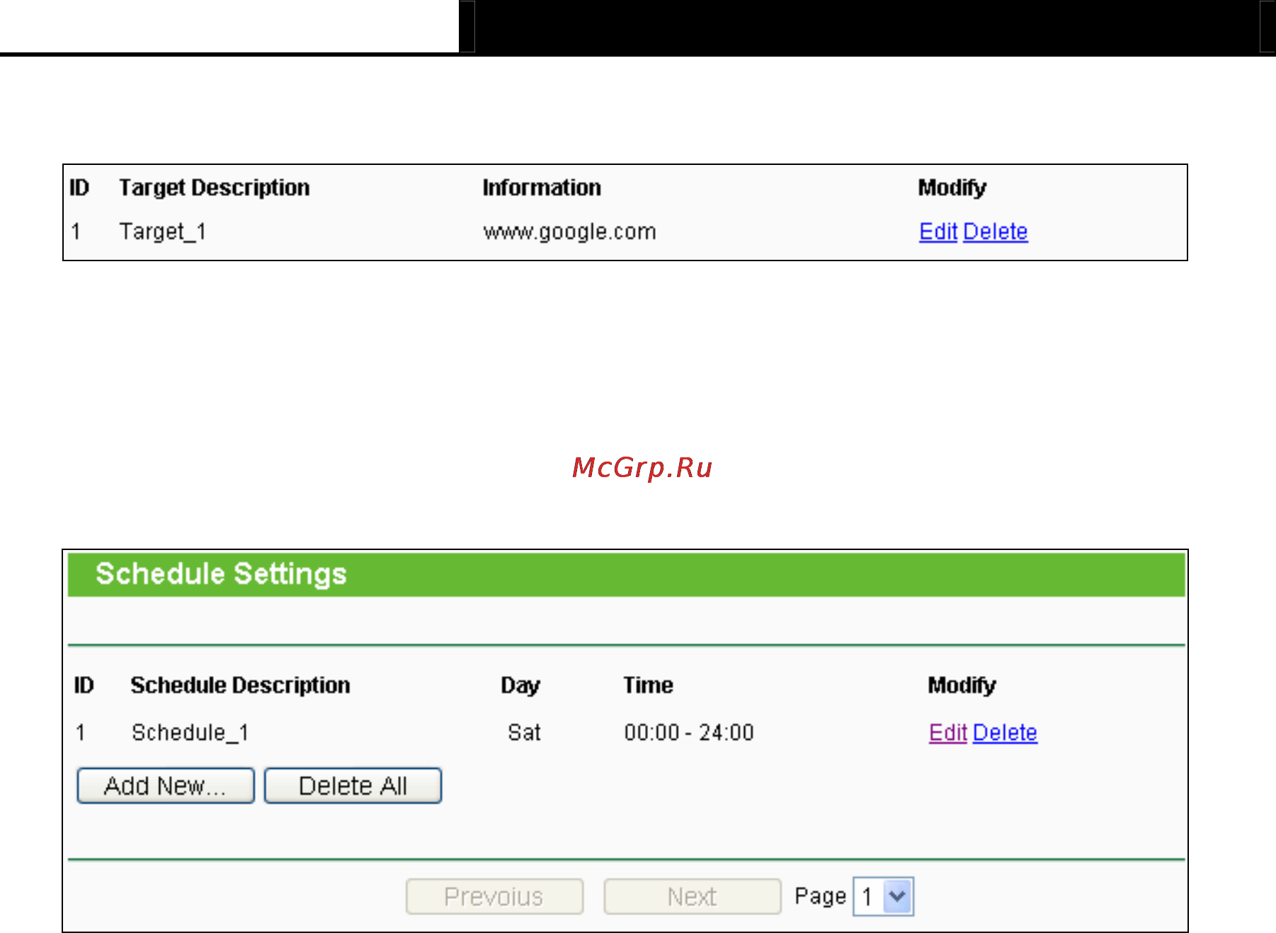 Tp-Link TL-MR3040 [167/242] Schedule