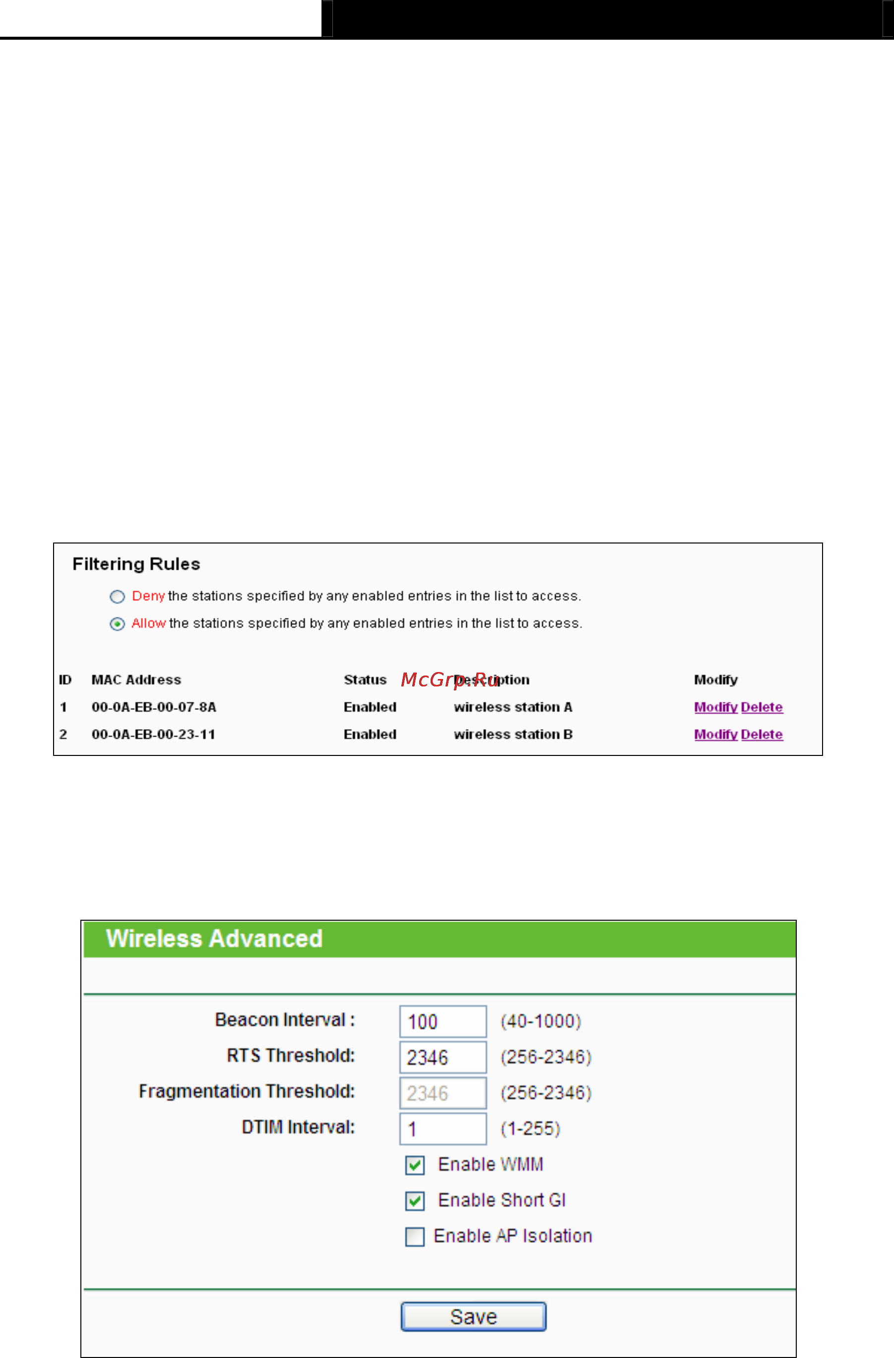 Tp-Link TL-MR3040 [62/242] Wireless advanced