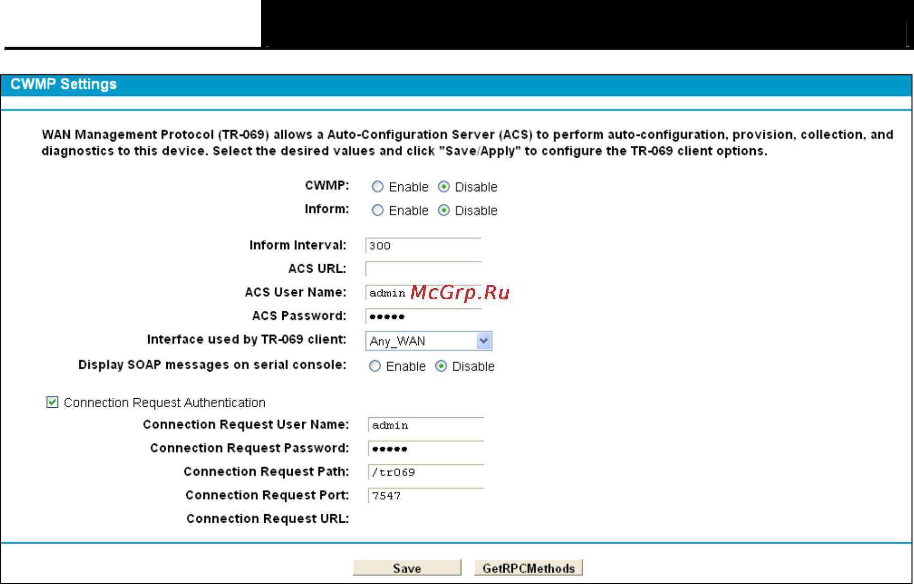 Tp-Link TD-W8970 [101/116] Snmp settings