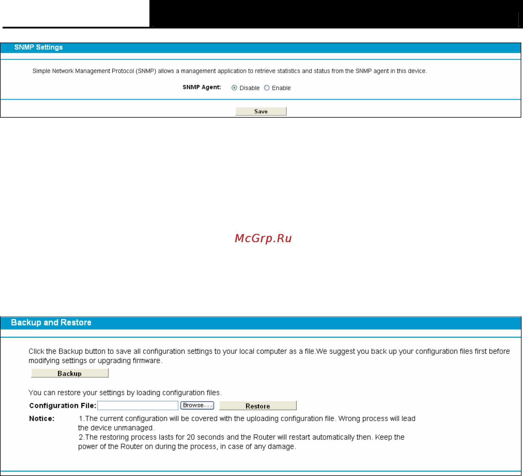 Tp-Link TD-W8970 [102/116] Backup restore
