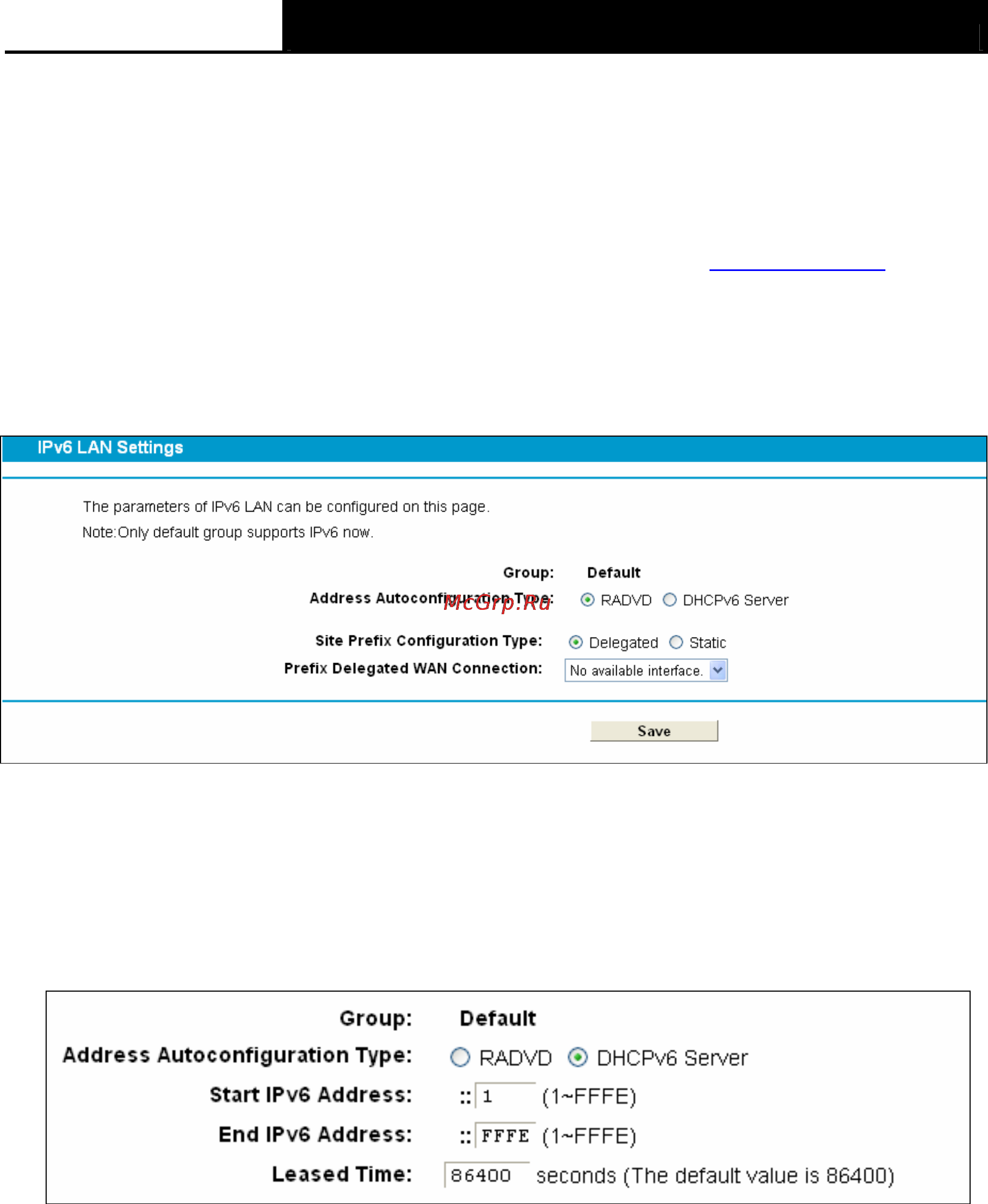 Tp-Link TD-W8970 [45/116] Ipv6 lan settings
