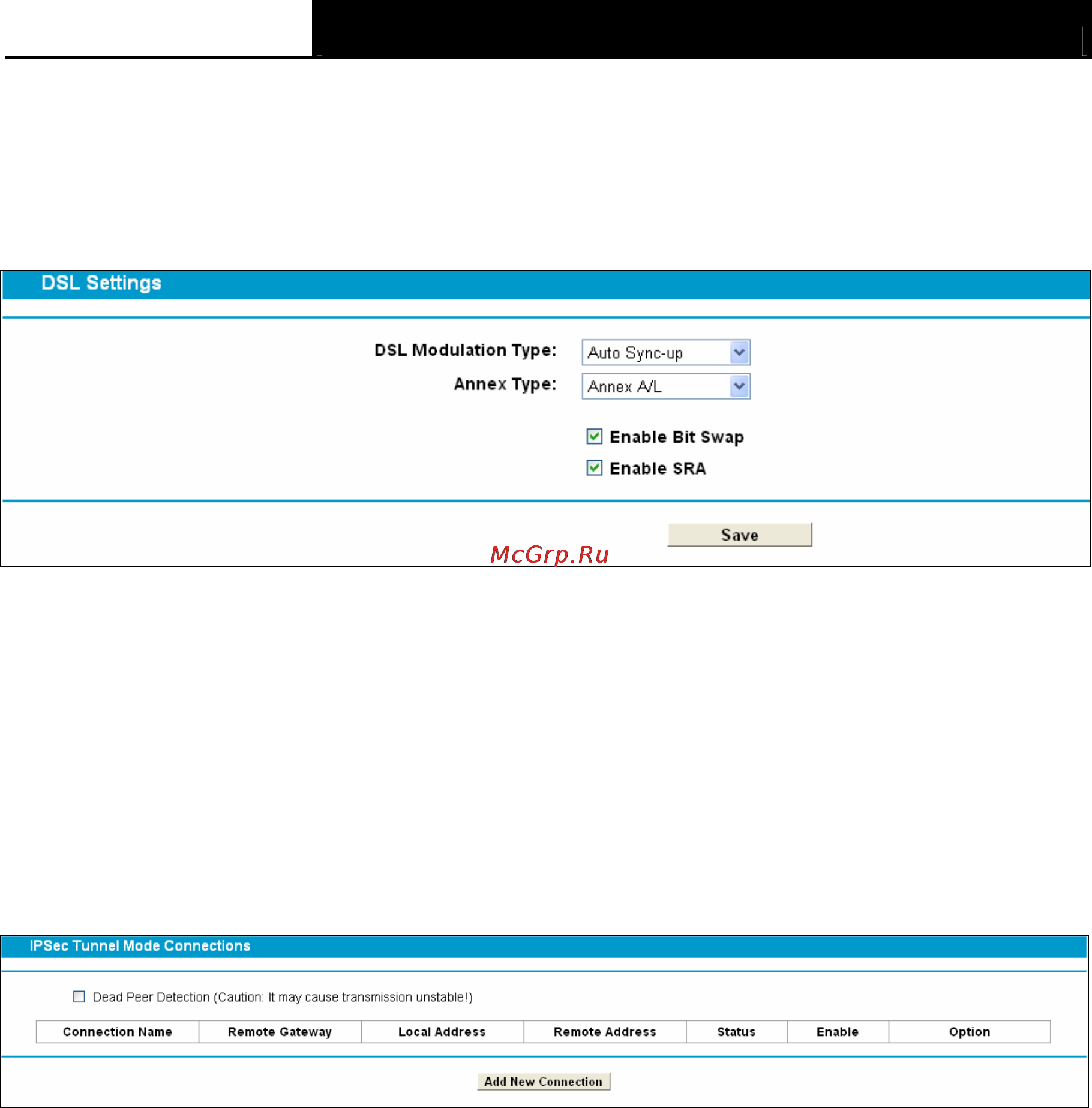 Tp-Link TD-W8970 [48/116] Dsl settings