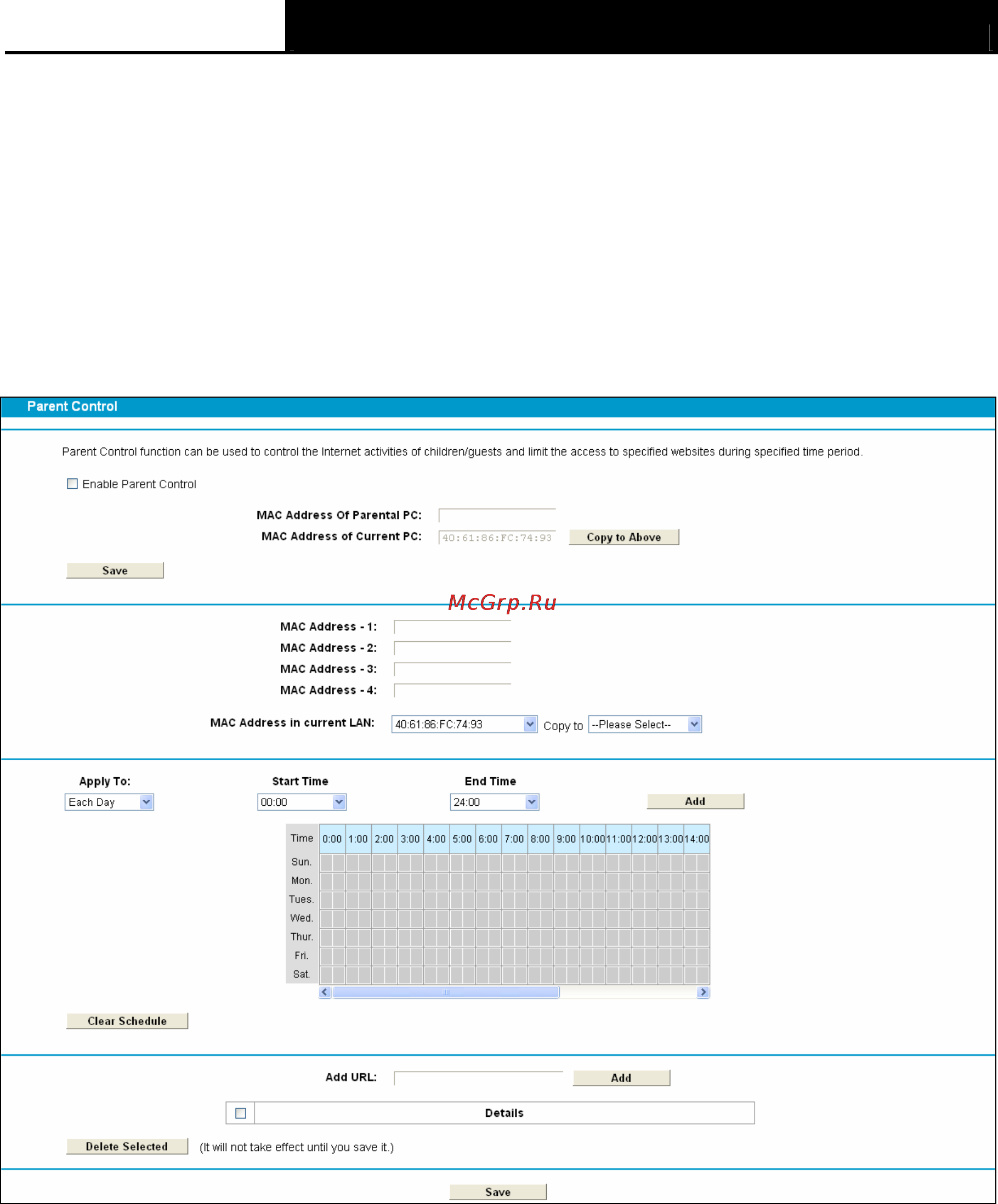 Tp-Link TD-W8970 [81/116] Parental control