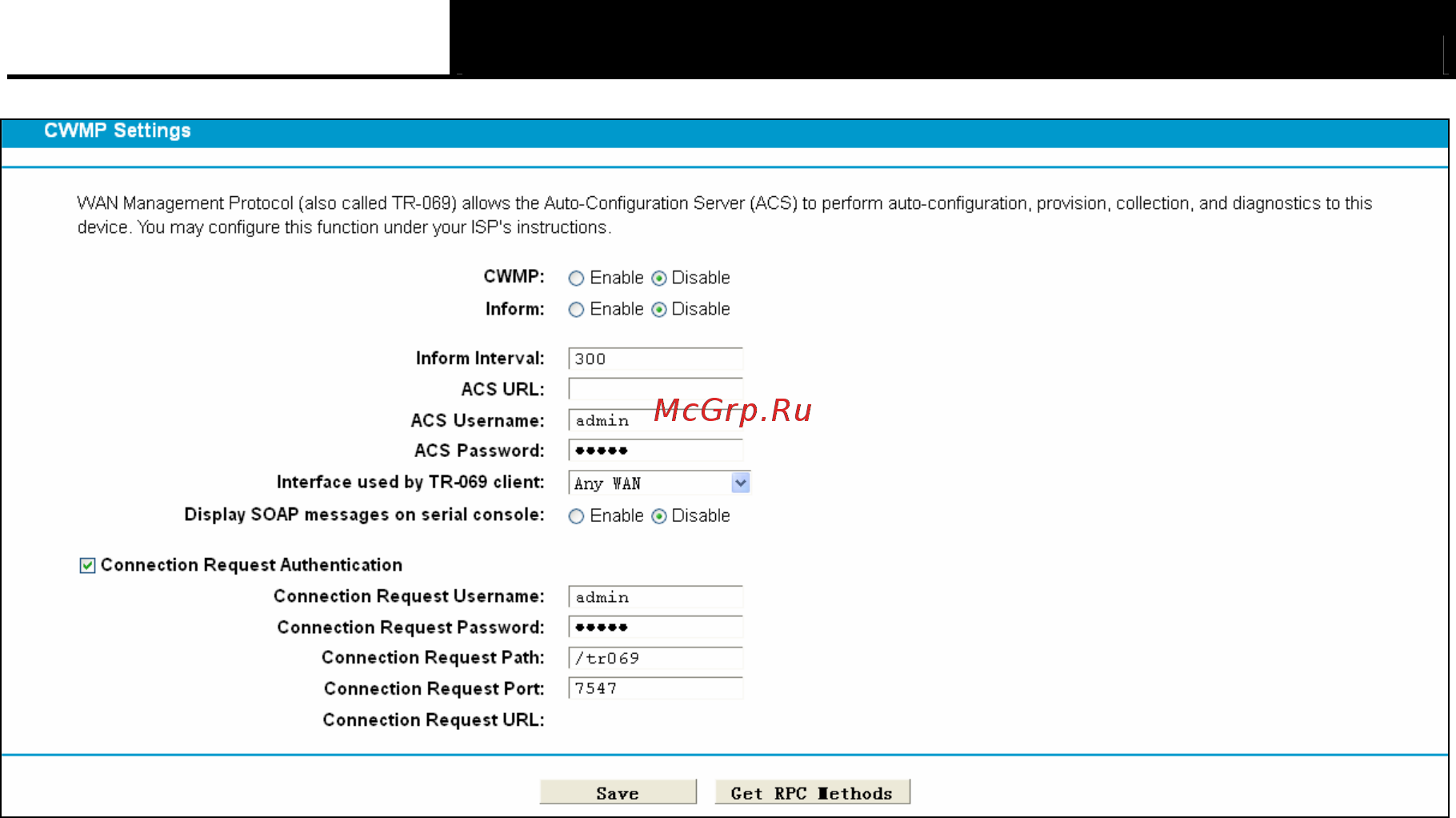 Tp-Link TD-W8968 [101/117] Snmp settings