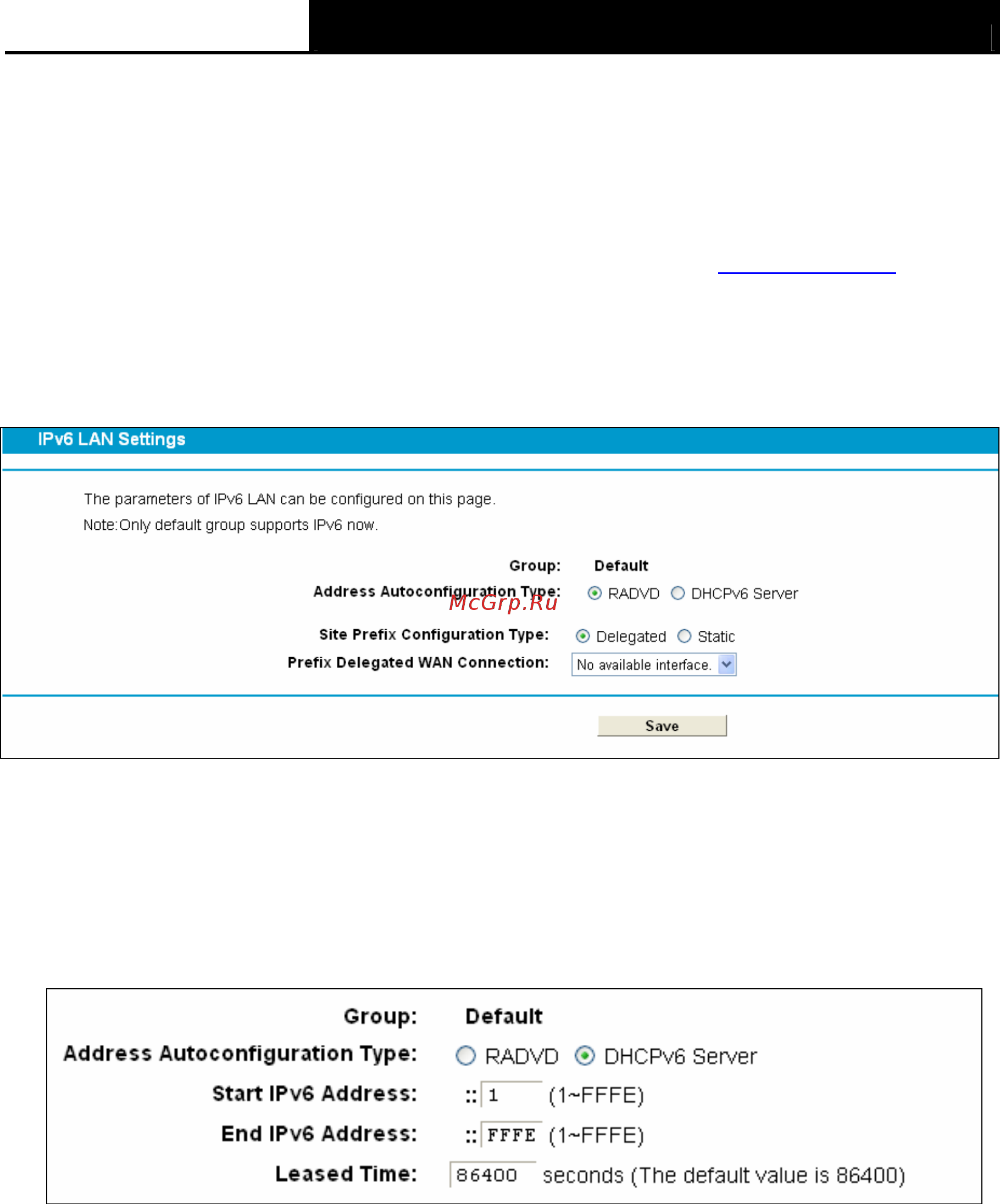 Tp-Link TD-W8968 [48/117] Ipv6 lan settings