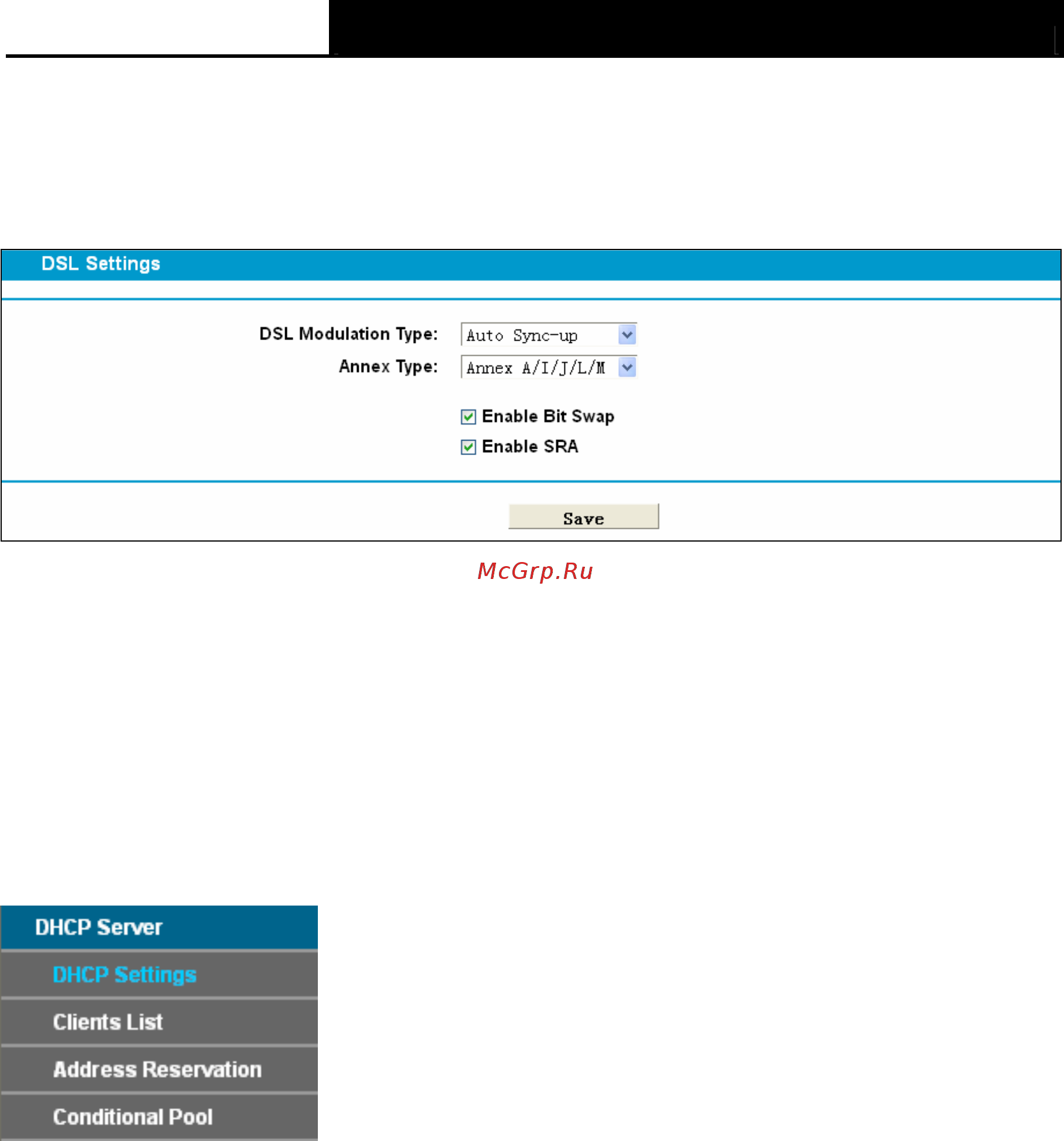 Tp-Link TD-W8968 [51/117] Dhcp settings