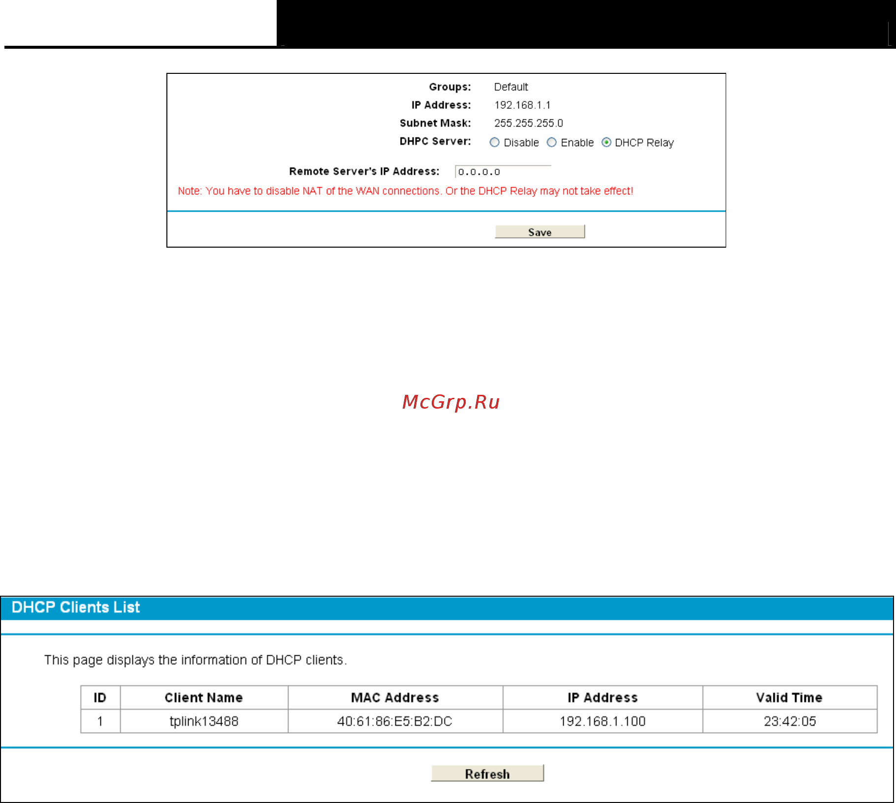Tp-Link TD-W8968 [53/117] Clients list