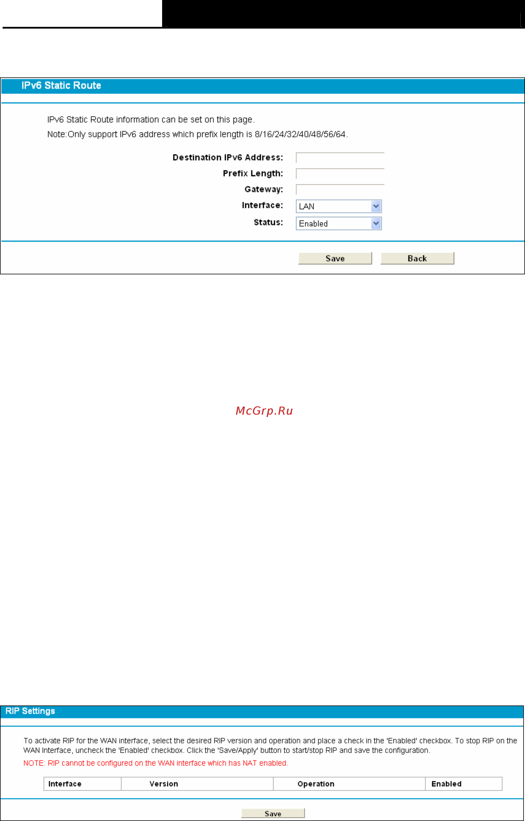 Tp-Link TD-W8968 [75/117] Rip settings