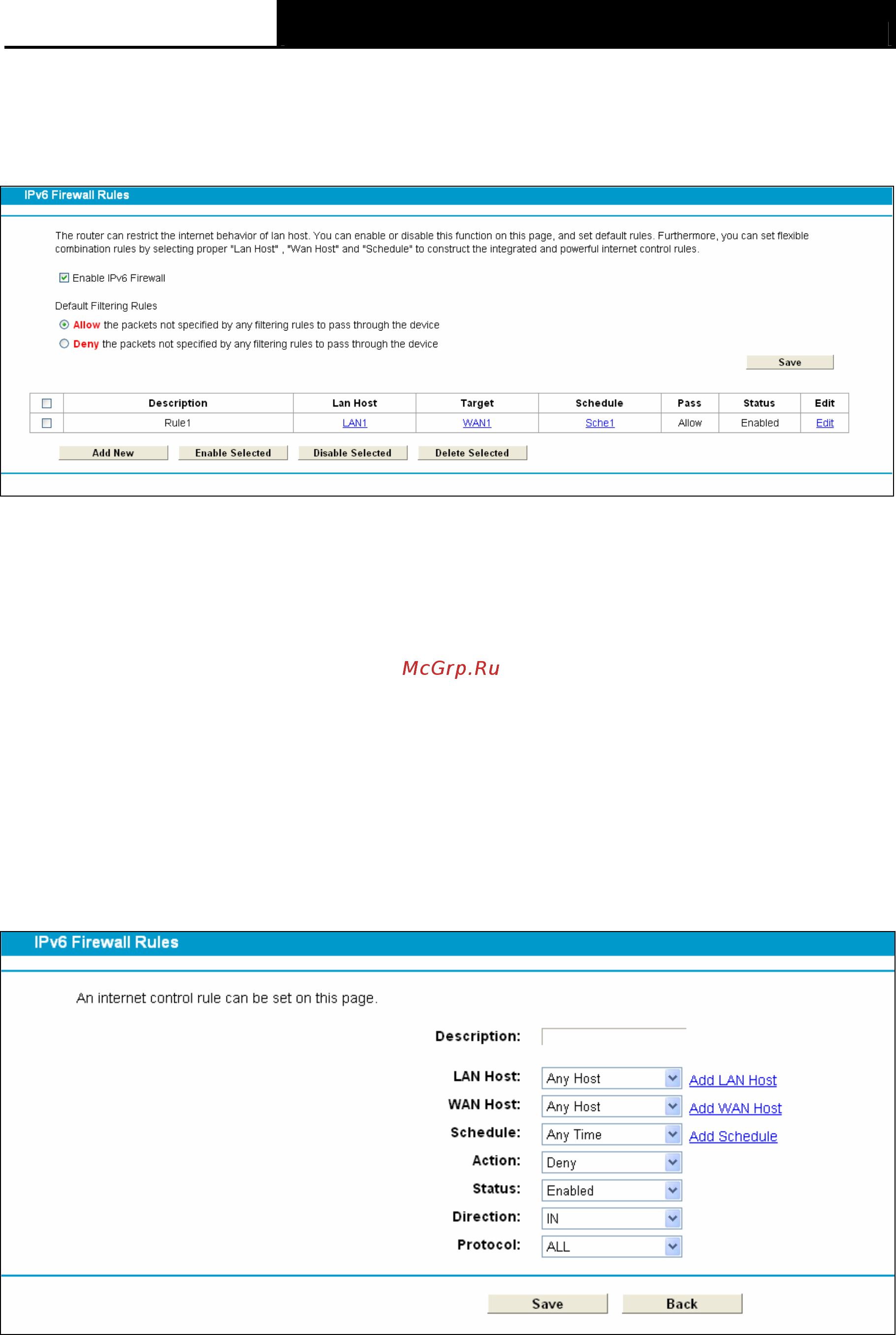 Tp-Link TD-W8968 [87/117] Ipv6 rule