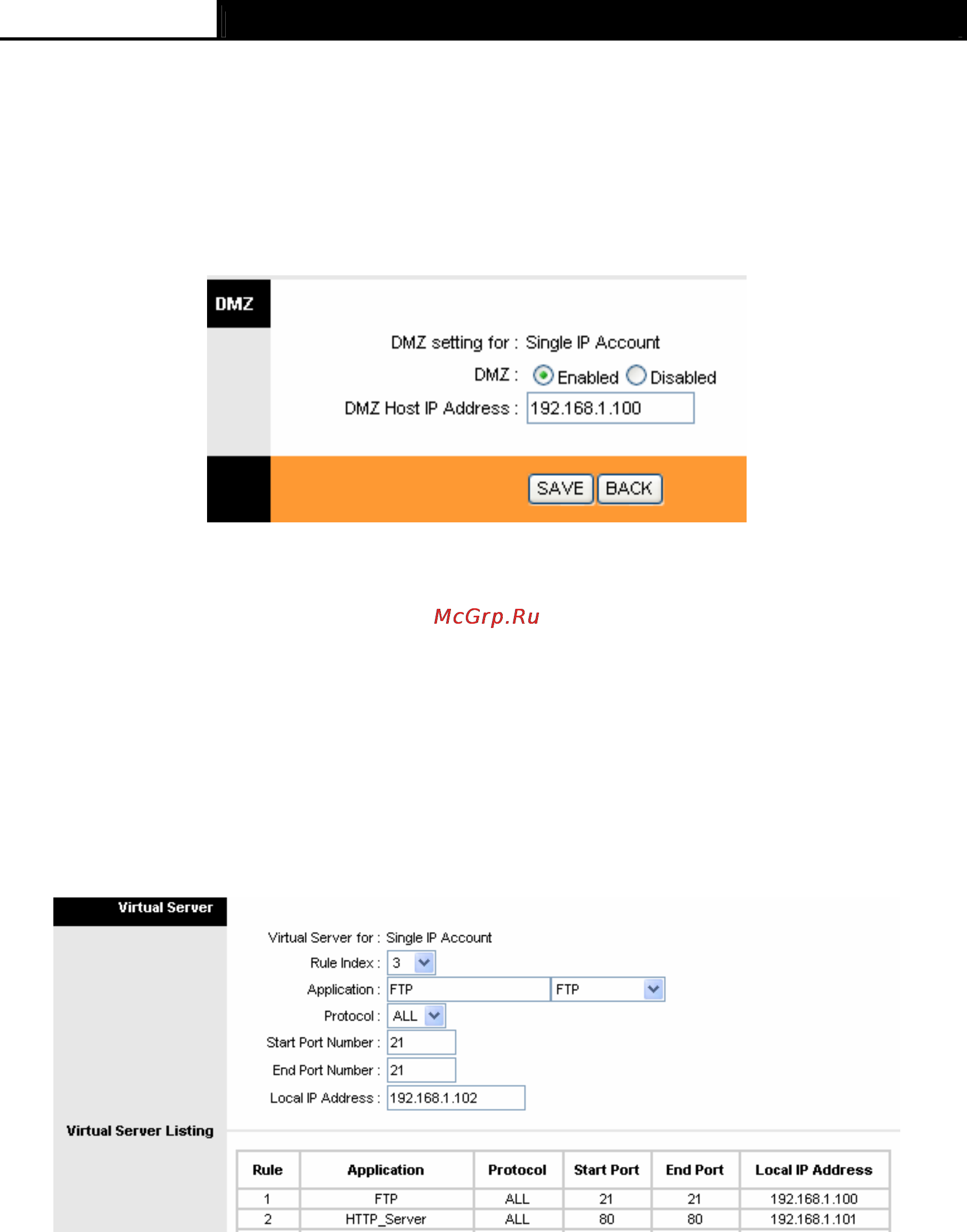 Tp-Link TD-W8961NB [50/87] Virtual server