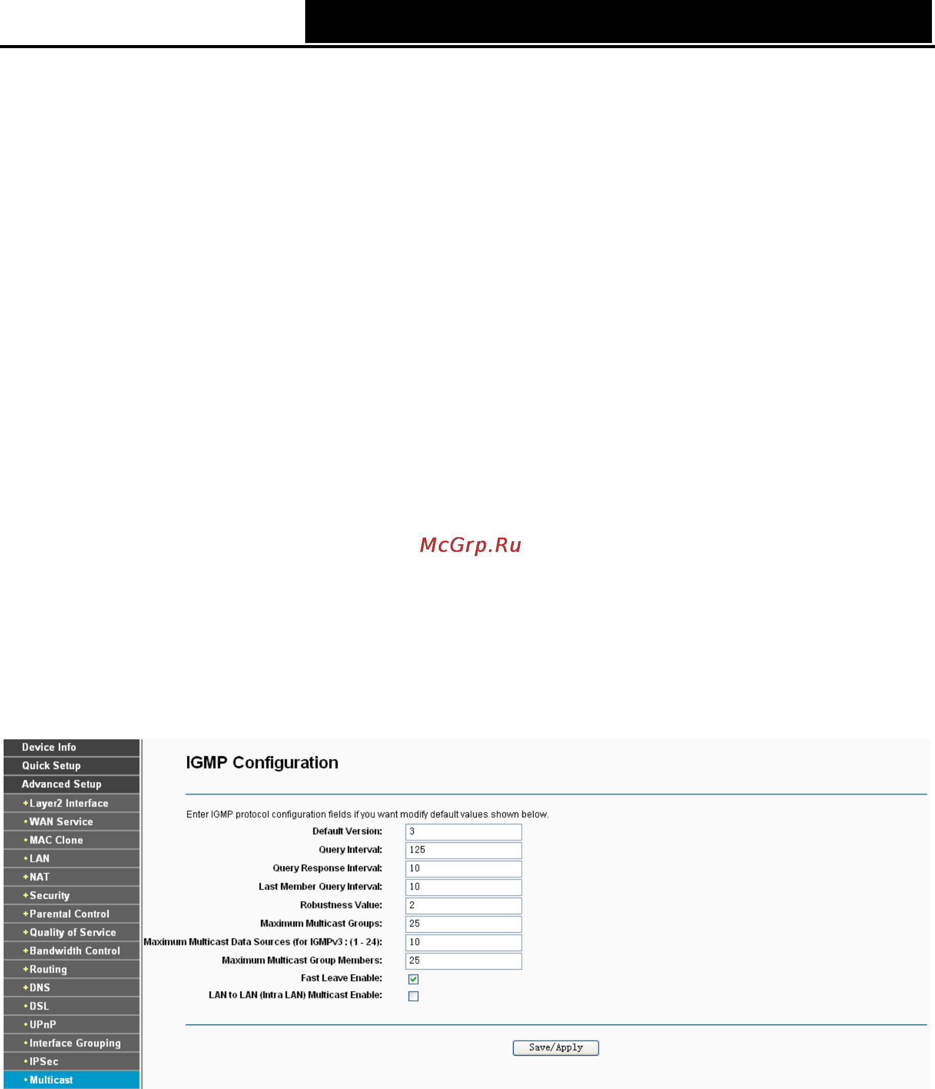 Tp-Link TD-W8960N [64/110] Multicast