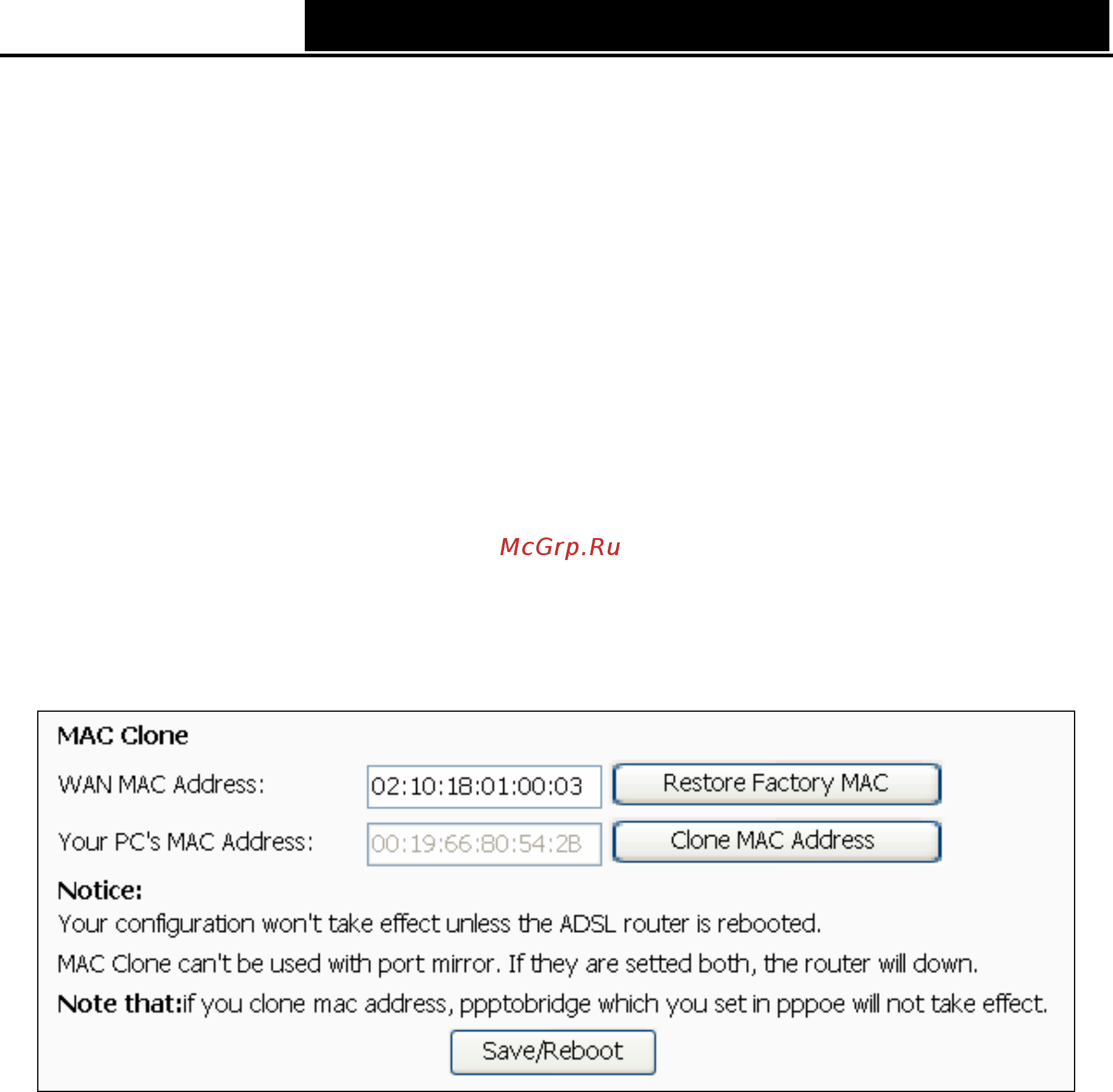 Tp-Link TD-W8950ND [42/94] Mac clone