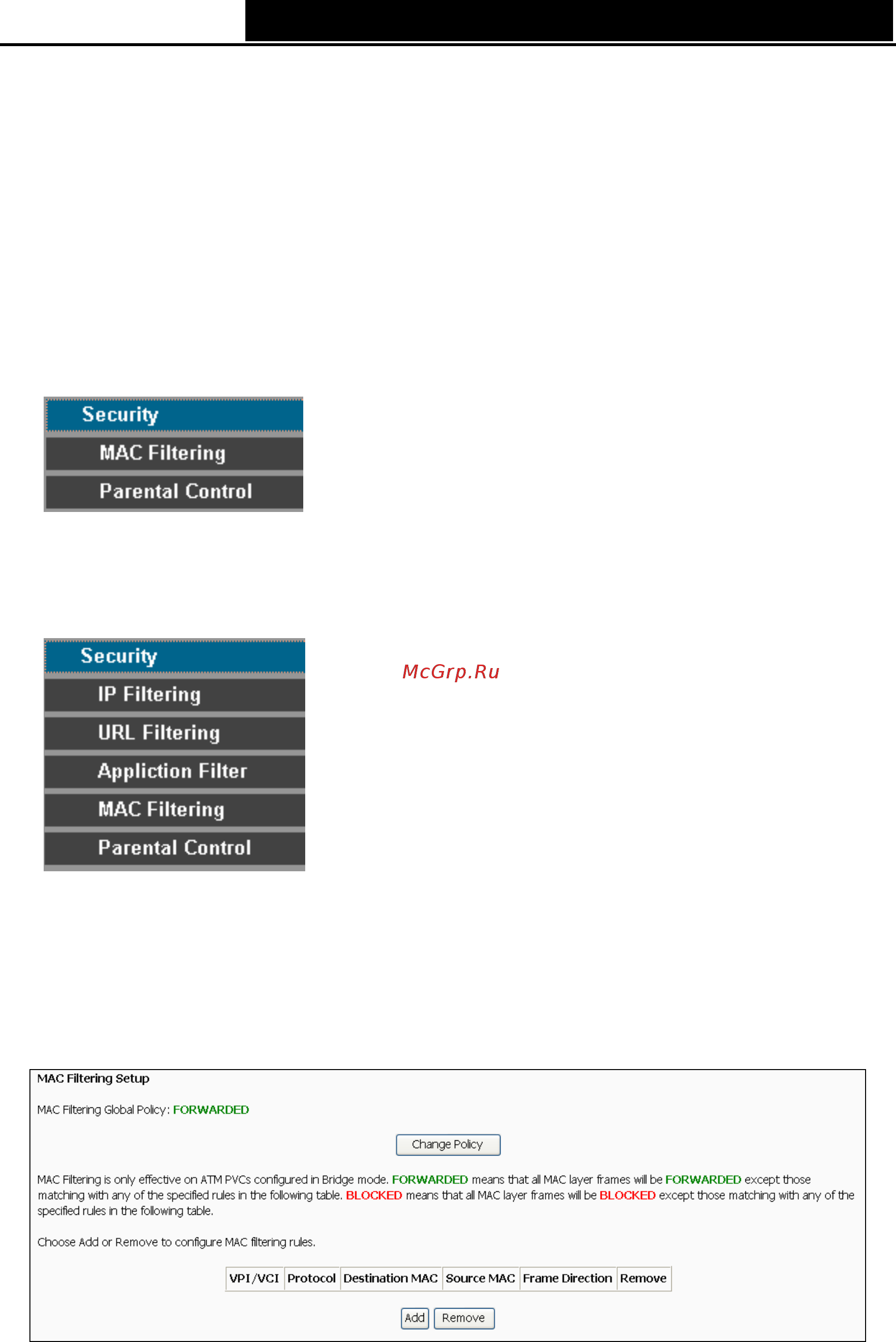 Tp-Link TD-W8950ND [47/94] Mac filtering