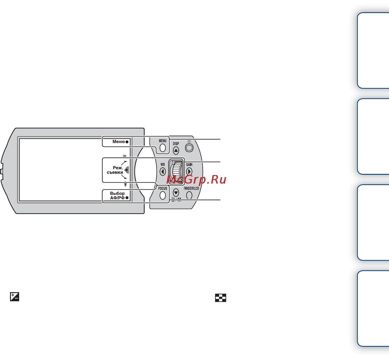 Sony NEX-VG10E [9/97] Оглавление примеры изображений меню алфавитный указатель