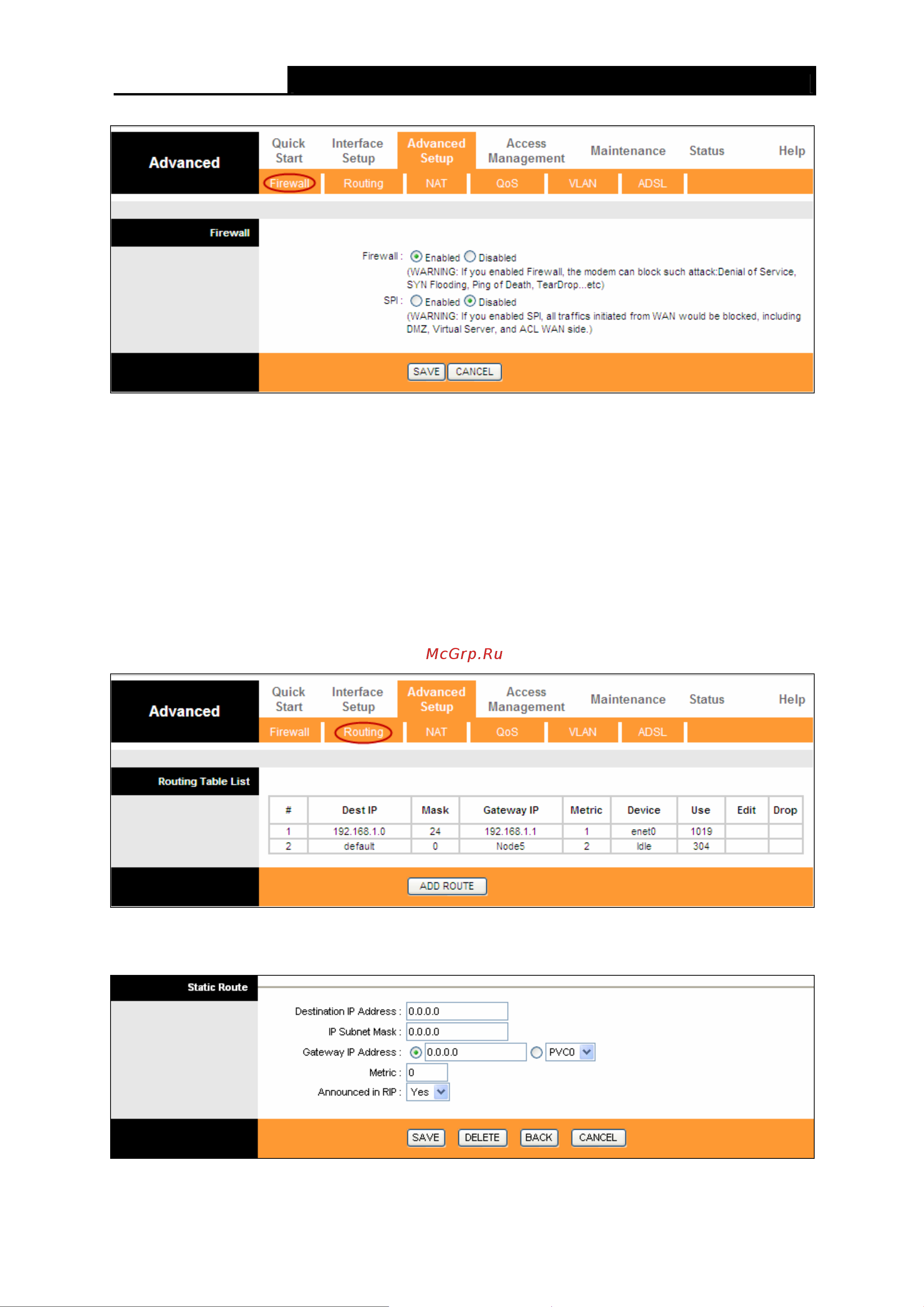 Tp-Link TD-W8951NB [50/92] Routing