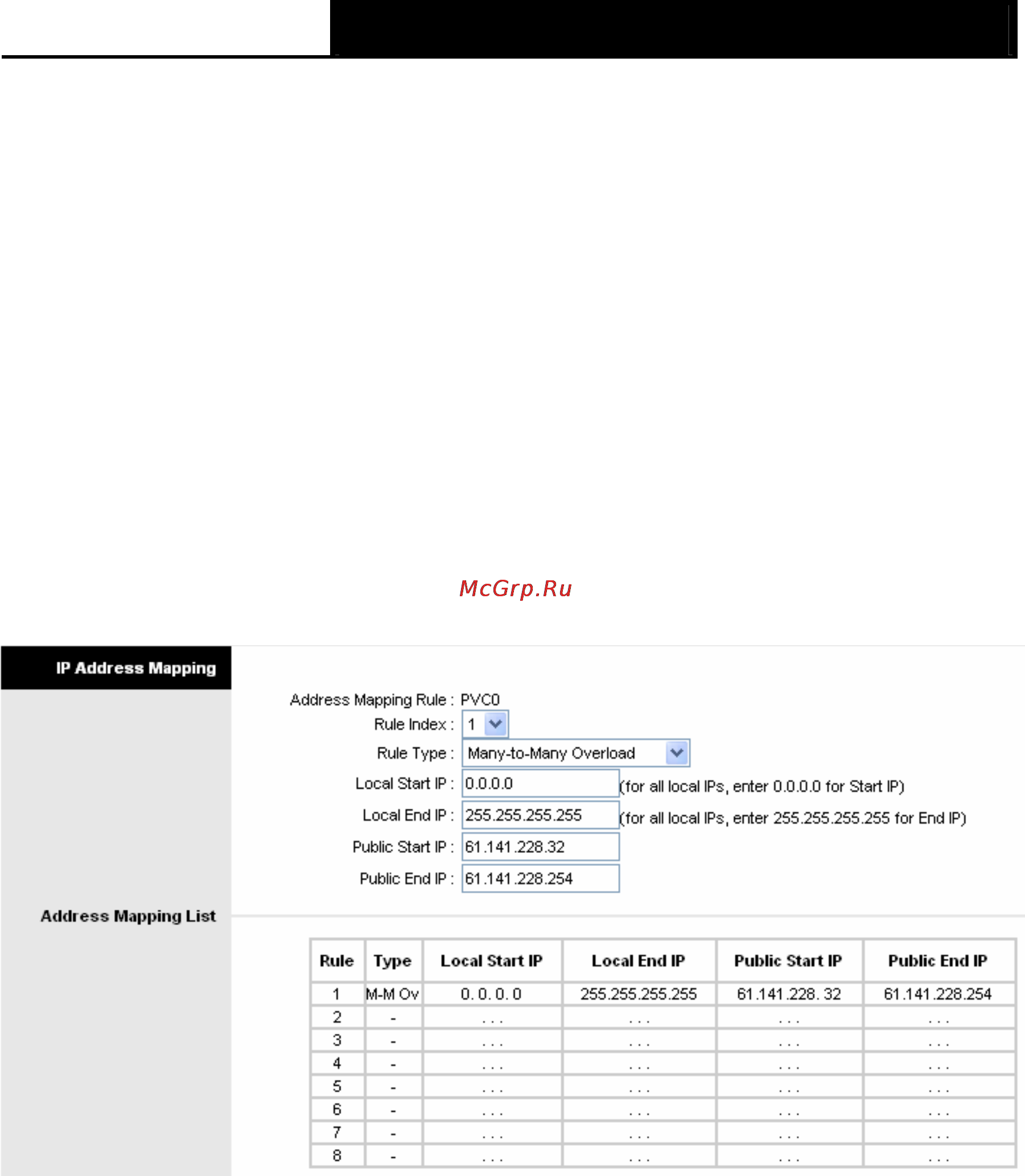 Tp-Link TD-W8151N [44/69] Ip address mapping