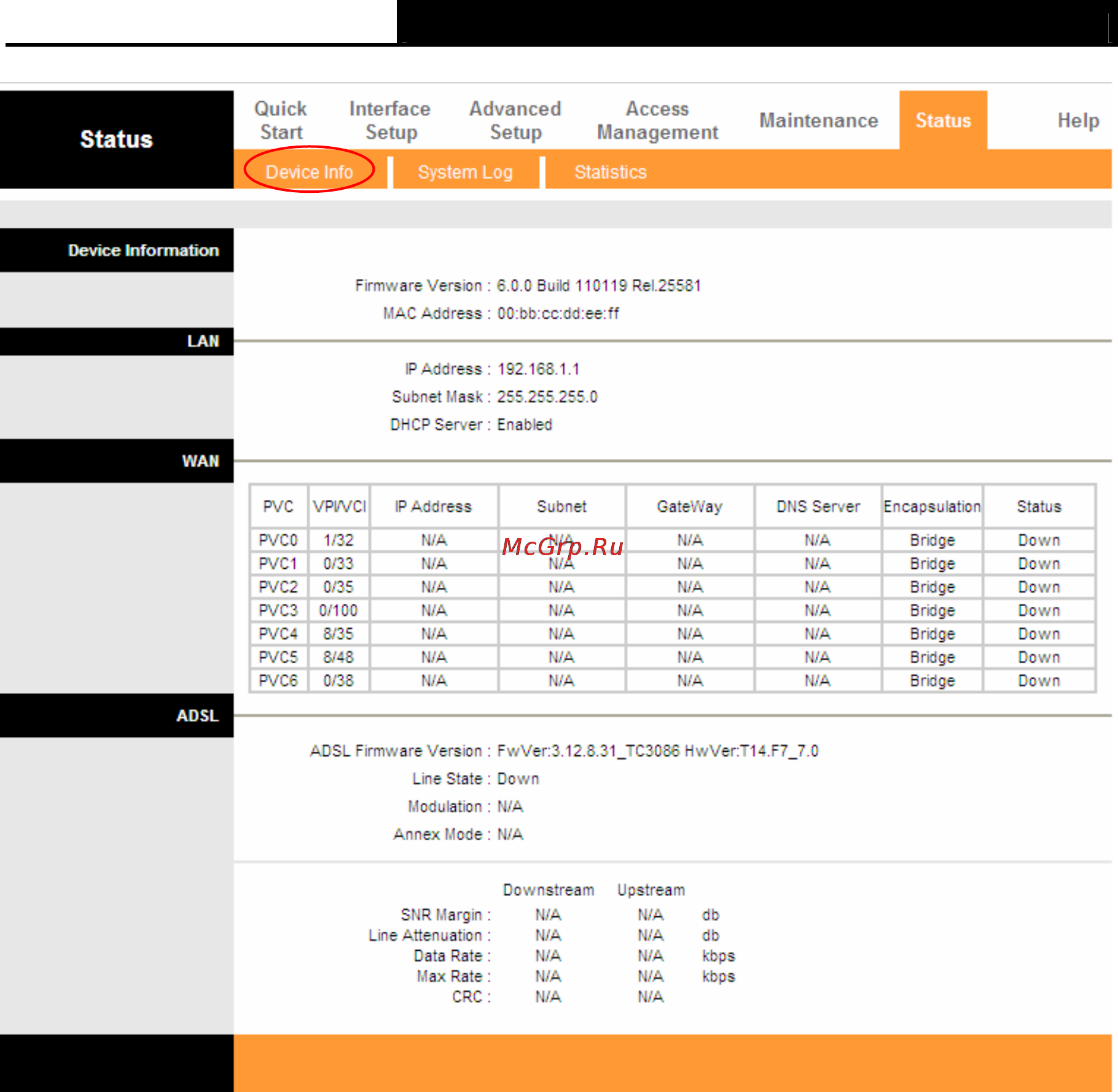 Tp-Link TD-W8901G [22/73] System log