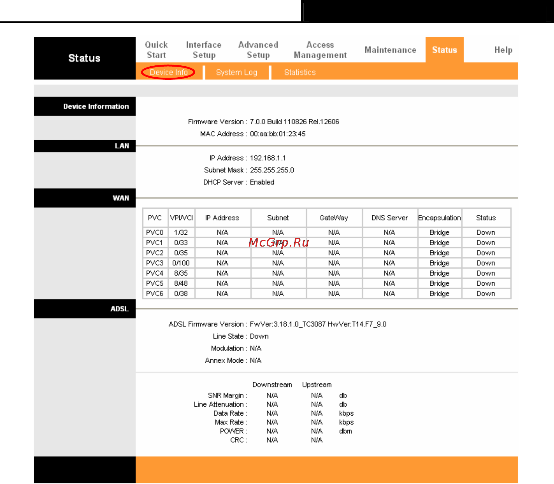 Tp-Link TD-8816 [18/67] System log