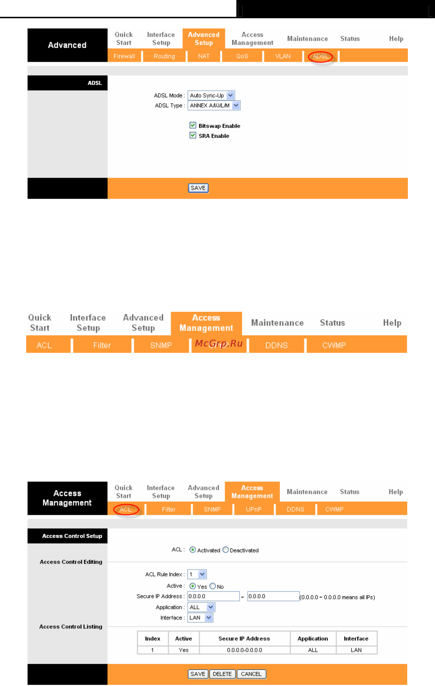Tp-Link TD-8816 [39/67] Access management