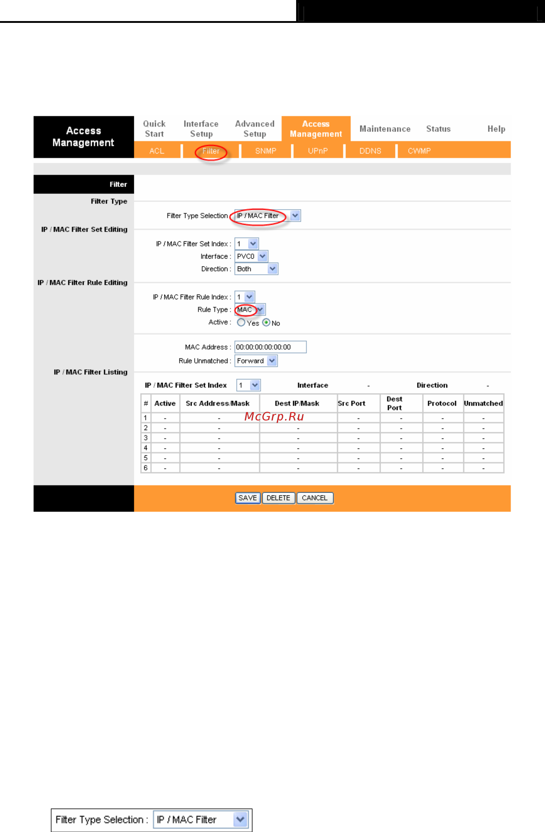 Tp-Link TD-8817 [46/69] Mac filter
