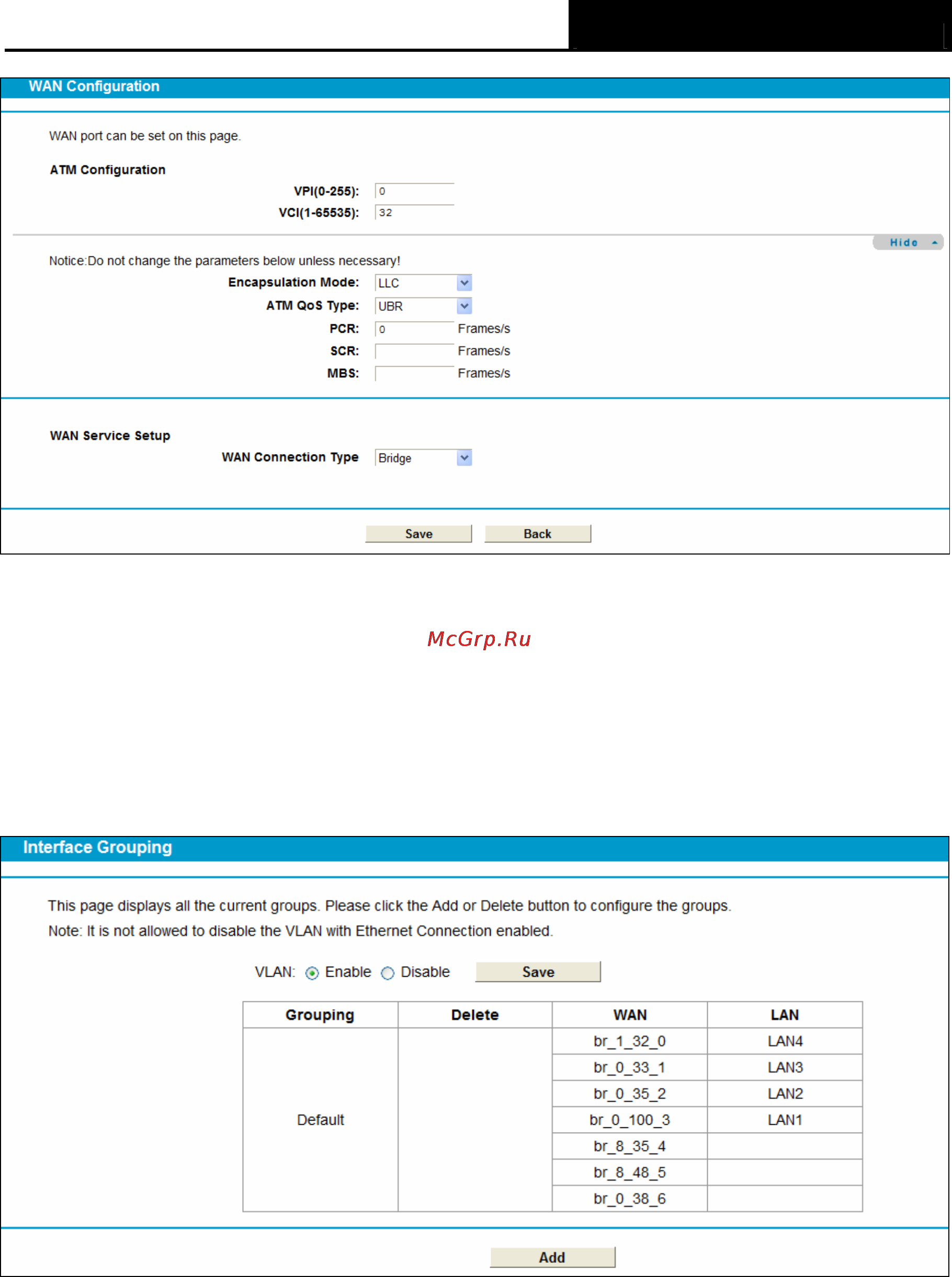 Tp-Link TD-8840T [31/77] Interface grouping