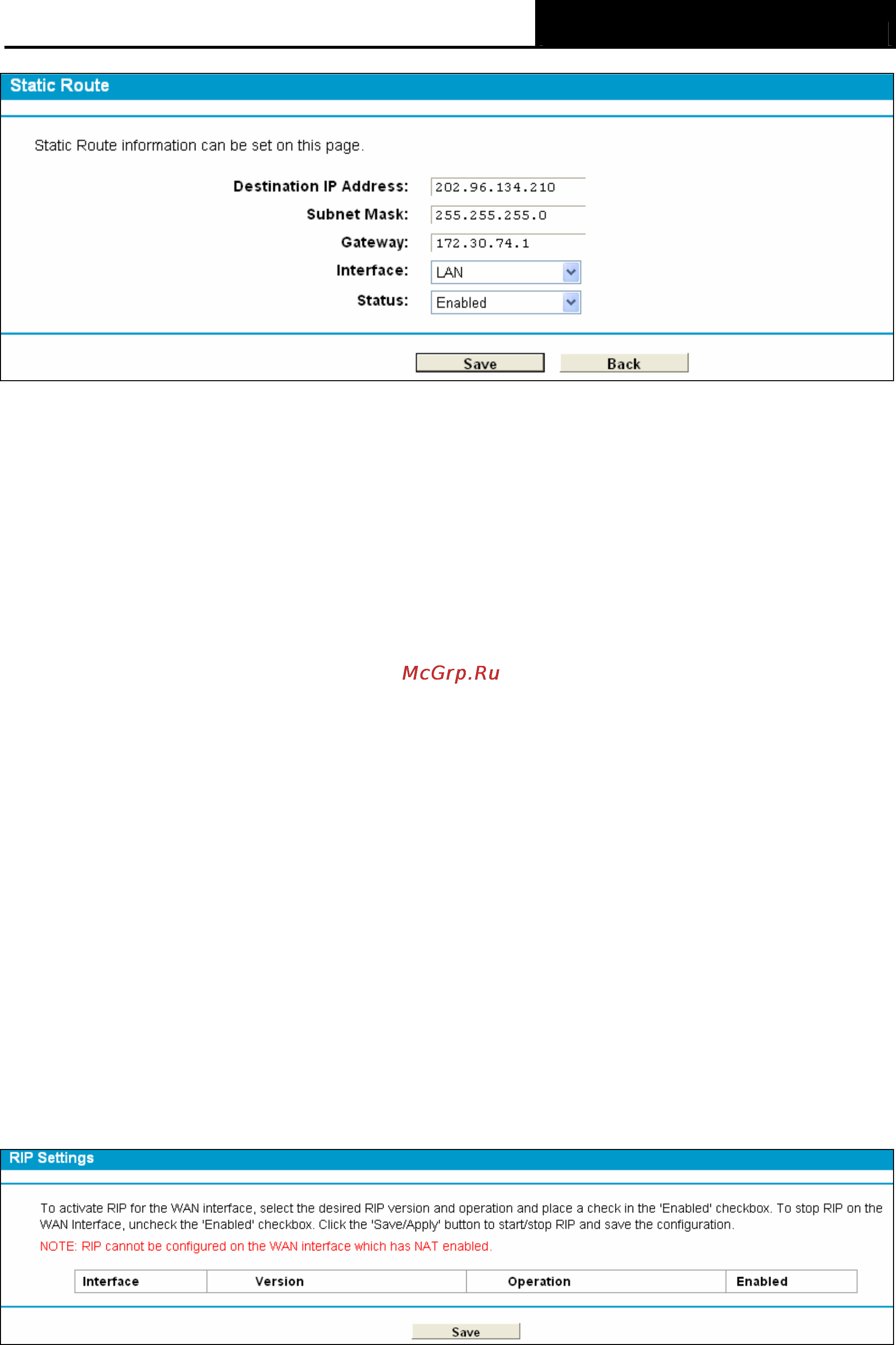 Tp-Link TD-8840T [41/77] Rip settings